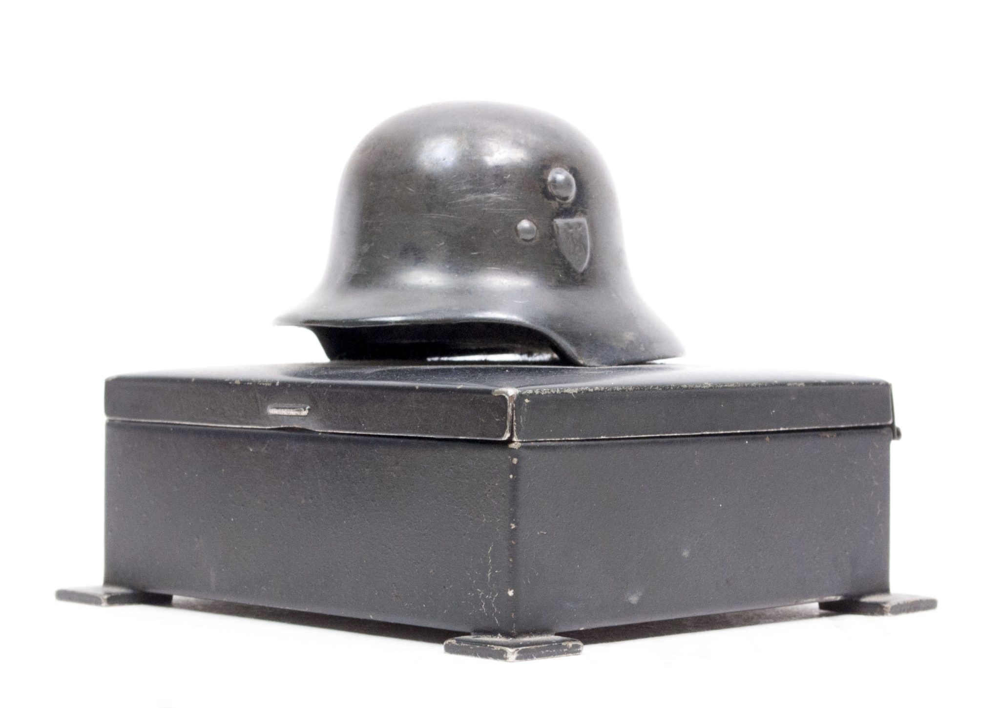 Small Stahlhelm metallic box (2) Small Stahlhelm metallic box
