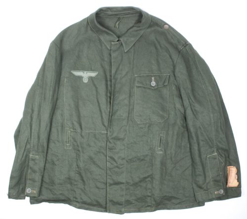 Wehrmacht (Heer) / Waffen SS Nebelwerfer / Smoke Gunners drillich tunic in mint condition - Extremely rare
