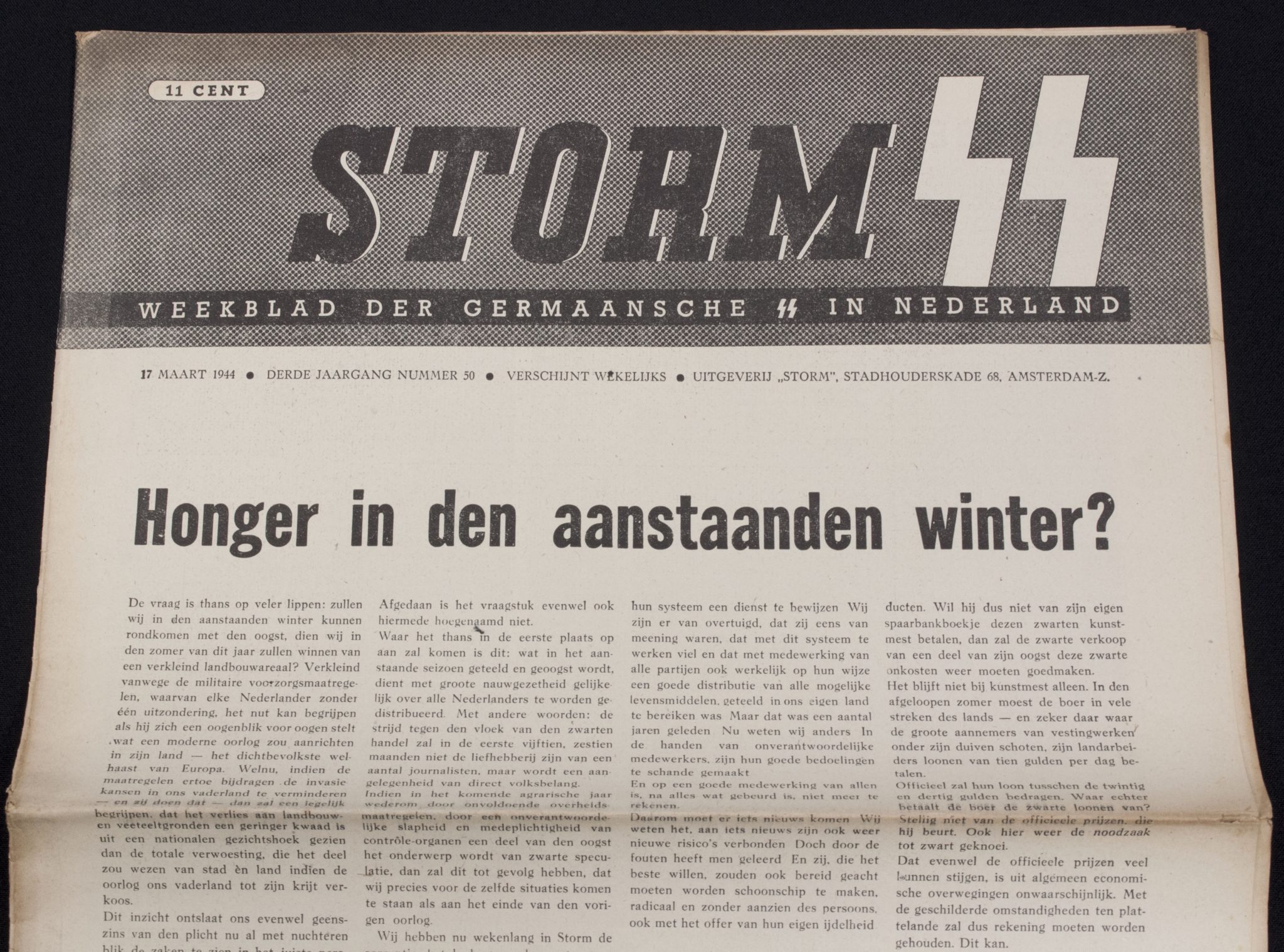 (Newspaper) Storm SS – Derde Jrg. Nr. 50 – 17 Maart 1944 (unknown Mooyman photo inside) (1) (Newspaper) Storm SS – Derde Jrg. Nr. 50 – 17 Maart 1944 (unknown Mooyman photo inside)