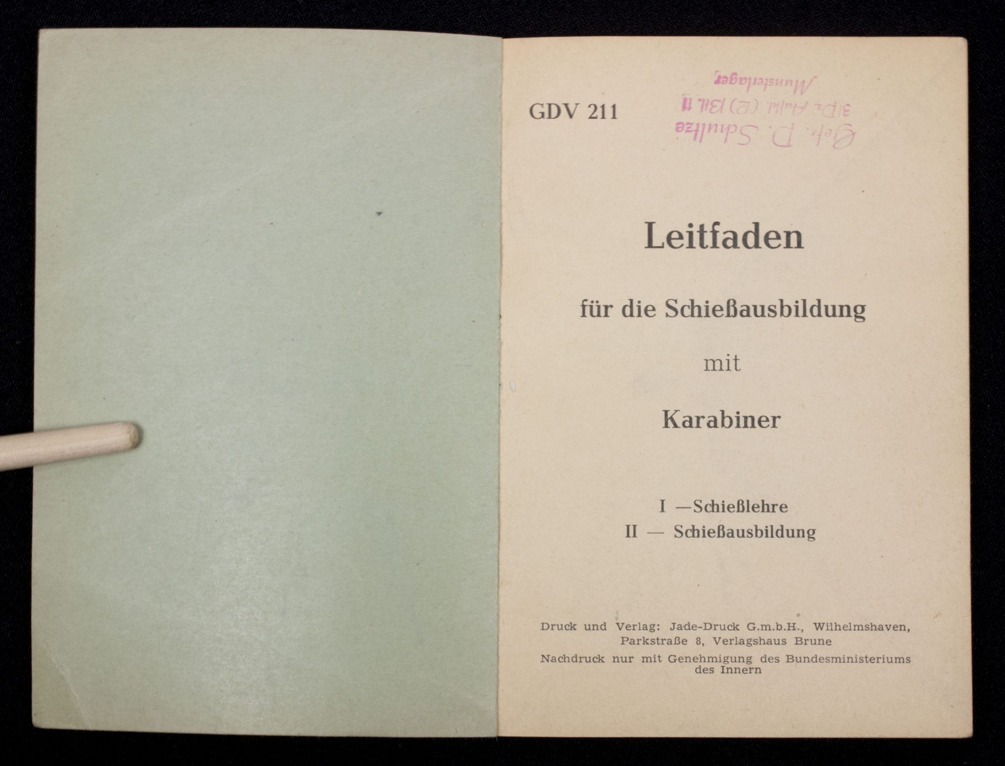 (Book) Leitfaden für die Schiessausbildung mit Karabiner (GDV211) (2) (Book) Leitfaden für die Schiessausbildung mit Karabiner (GDV211)