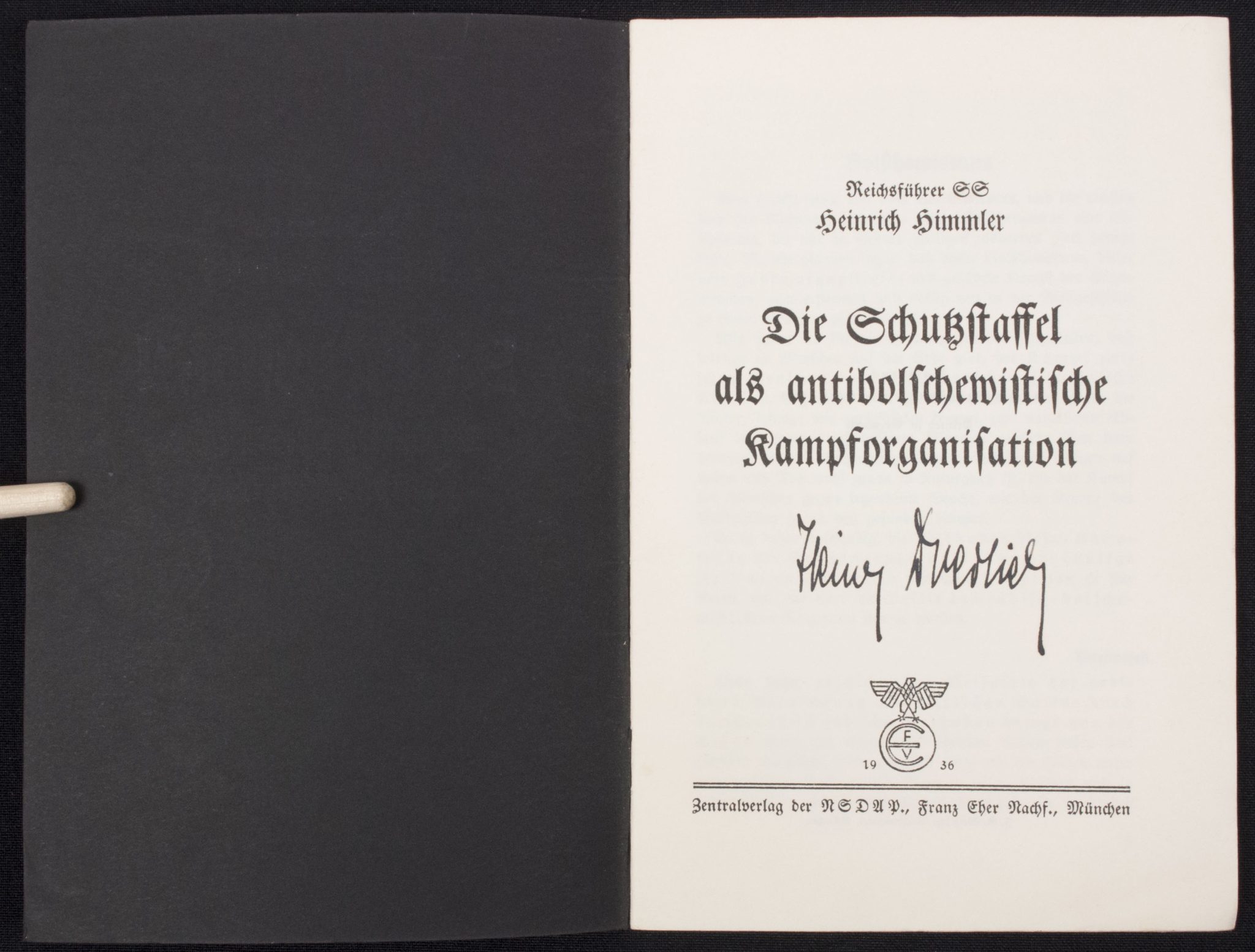 (Brochure) Reichsführer-SS Heinrich Himmler – Die Schutzstaffel als antibolschewistische Kampforganisation (1937) – rare (Brochure) Reichsführer-SS Heinrich Himmler - Die Schutzstaffel als antibolschewistische Kampforganisation (1936) - rare