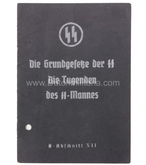 (Brochure) SS - Die Grundgesetze der SS Die Tugenden des SS-Mannes - SS-Abschnitt XII (1939) - Extremely rare (Unique)