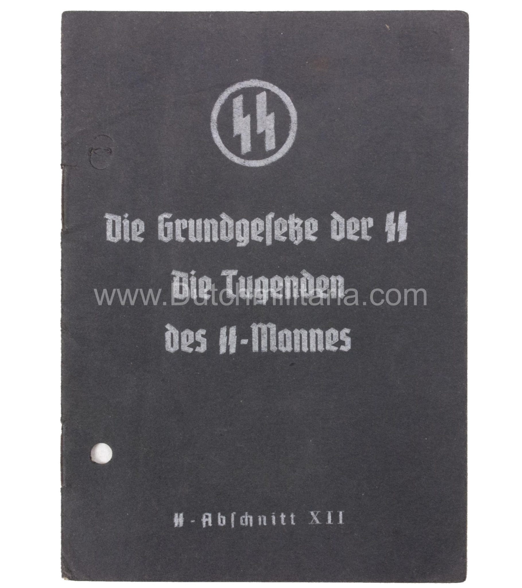 (Brochure) SS - Die Grundgesetze der SS Die Tugenden des SS-Mannes - SS-Abschnitt XII (1939) - Extremely rare (Unique)