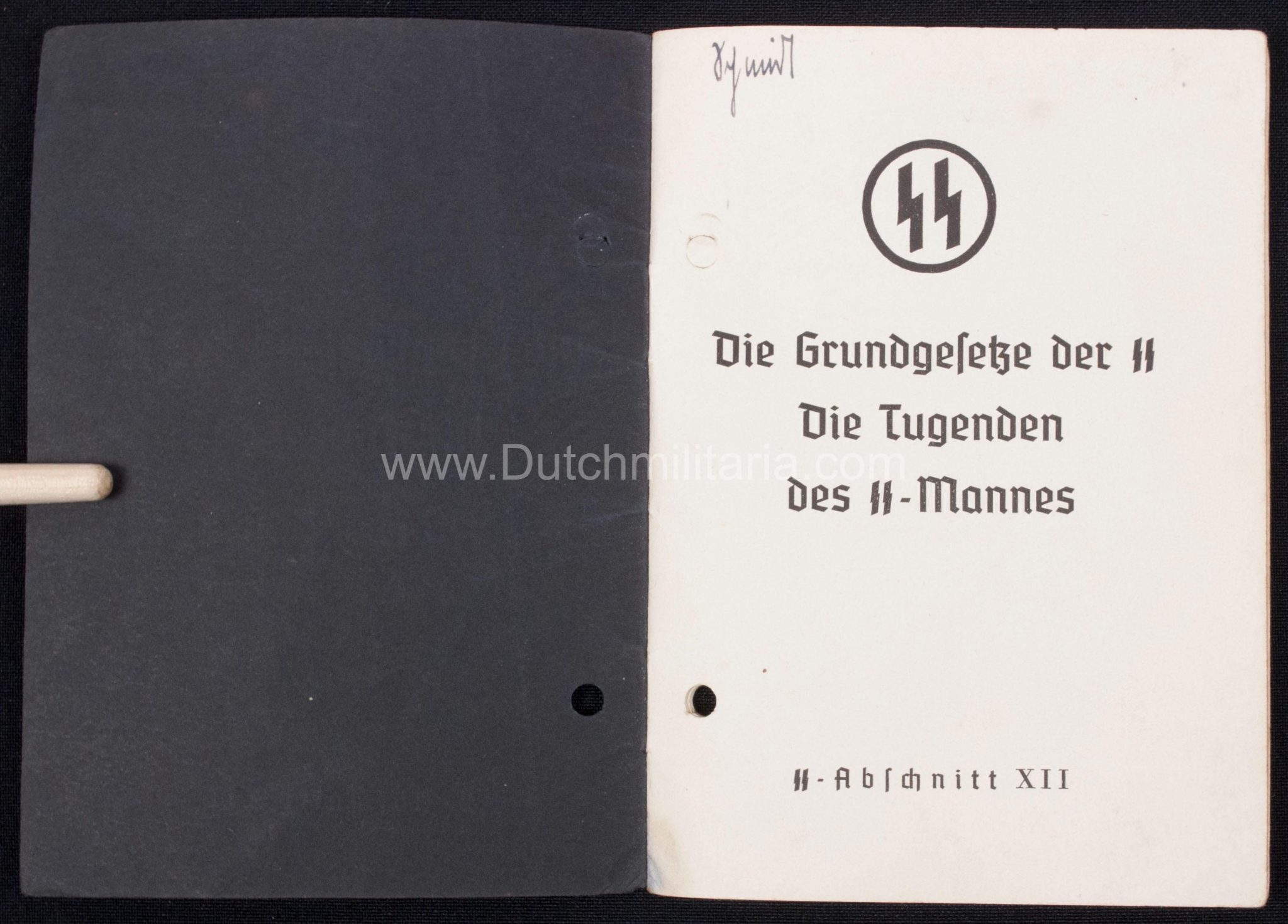 (Brochure) SS – Die Grundgesetze der SS Die Tugenden des SS-Mannes – SS-Abschnitt XII (1940) – Extremely rare (Unique) (Brochure) SS - Die Grundgesetze der SS Die Tugenden des SS-Mannes - SS-Abschnitt XII (1939) - Extremely rare (Unique)