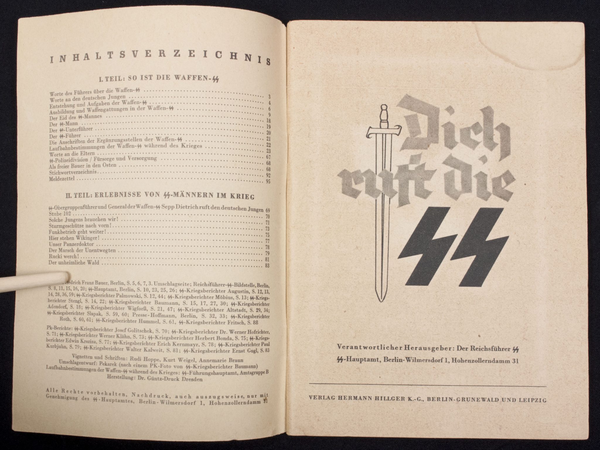 (Brochure) Waffen-SS Dich Ruft die SS (1943)