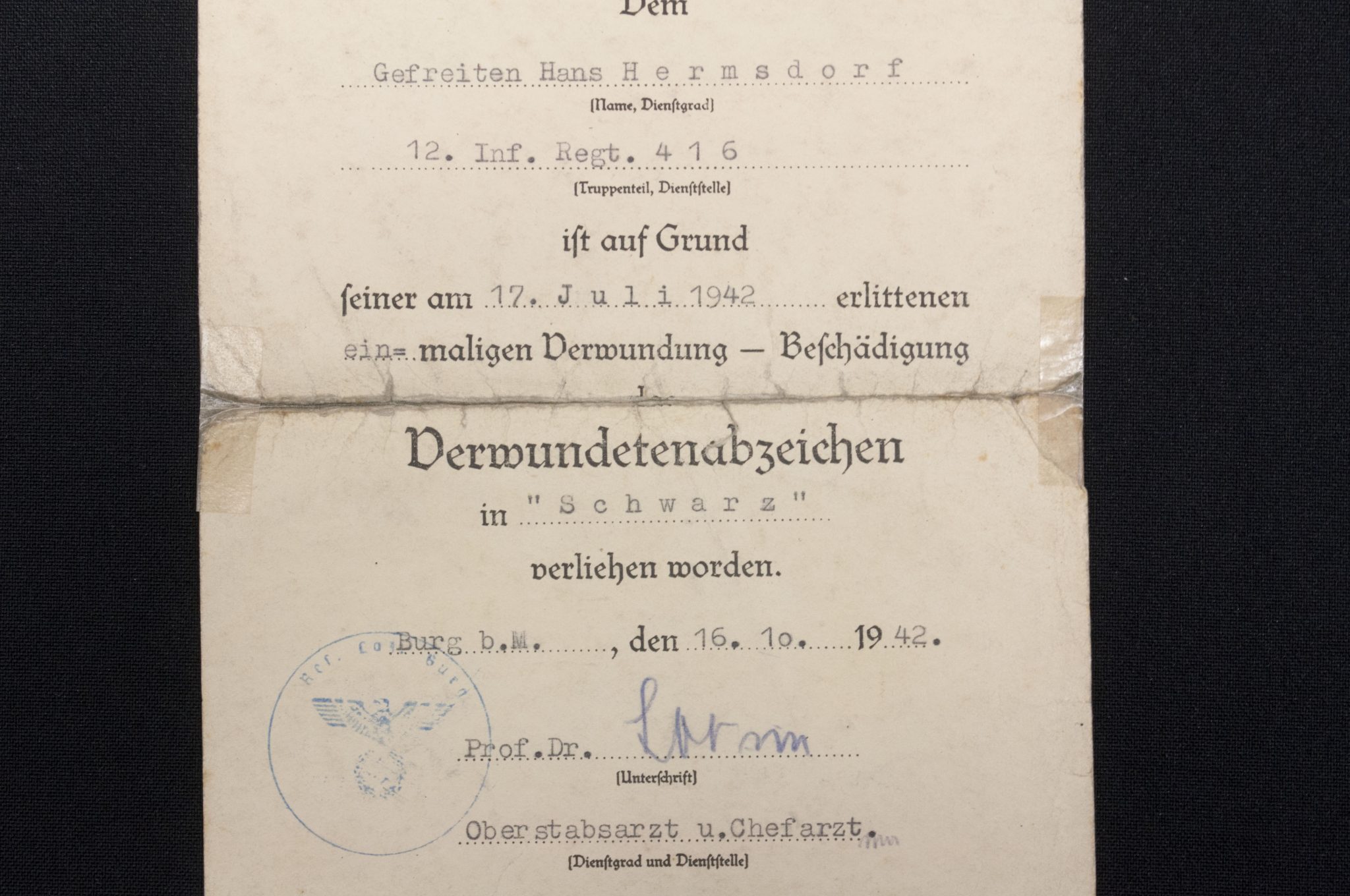 Citations Ek2 + VWA black, signed "Der Divisionskommandeur SS-Totenkopf Division" - Image 11
