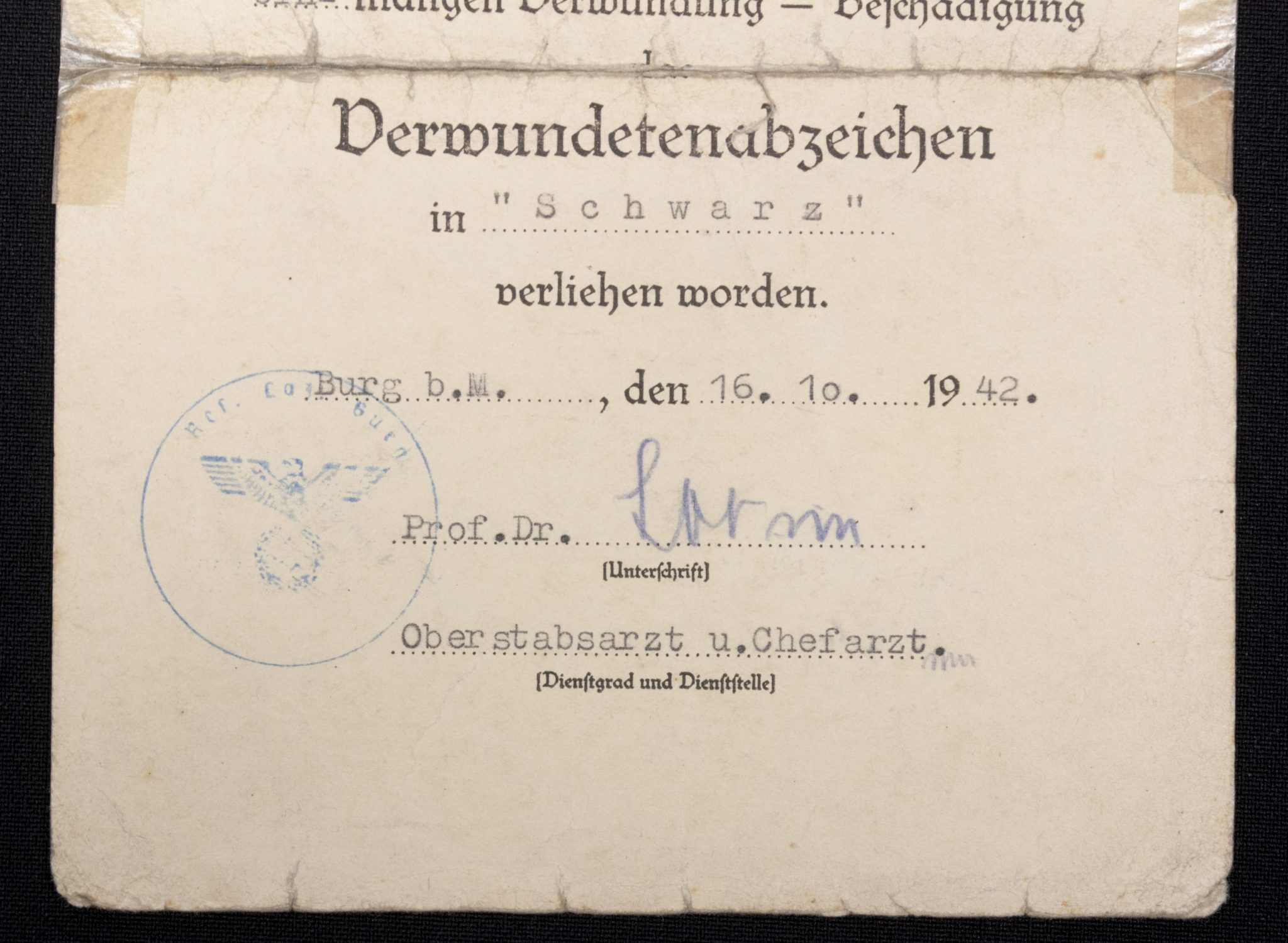 Citations Ek2 + VWA black, signed "Der Divisionskommandeur SS-Totenkopf Division" - Image 12