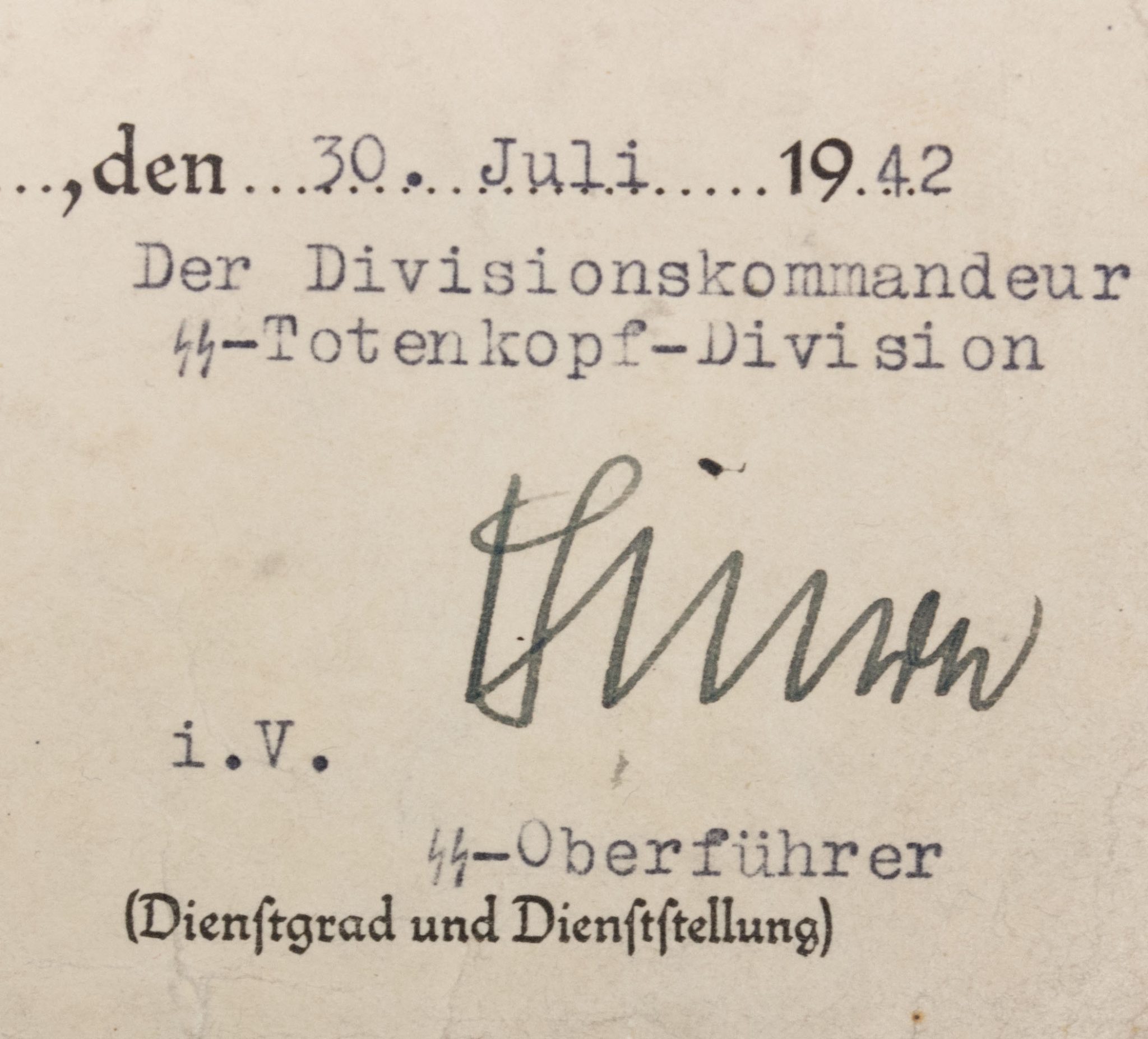 Citations Ek2 + VWA black, signed "Der Divisionskommandeur SS-Totenkopf Division" - Image 8