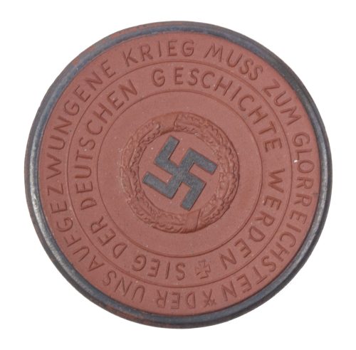 The diameter is a bit over 5 cm, which is fairly large. Made by the famous Meissen porcelain factory.