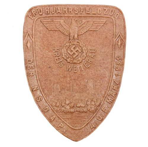 Frühjahrsfeldzug der NSDAP Kreis Wetterau 4. u. 5. März 1939 abzeichen