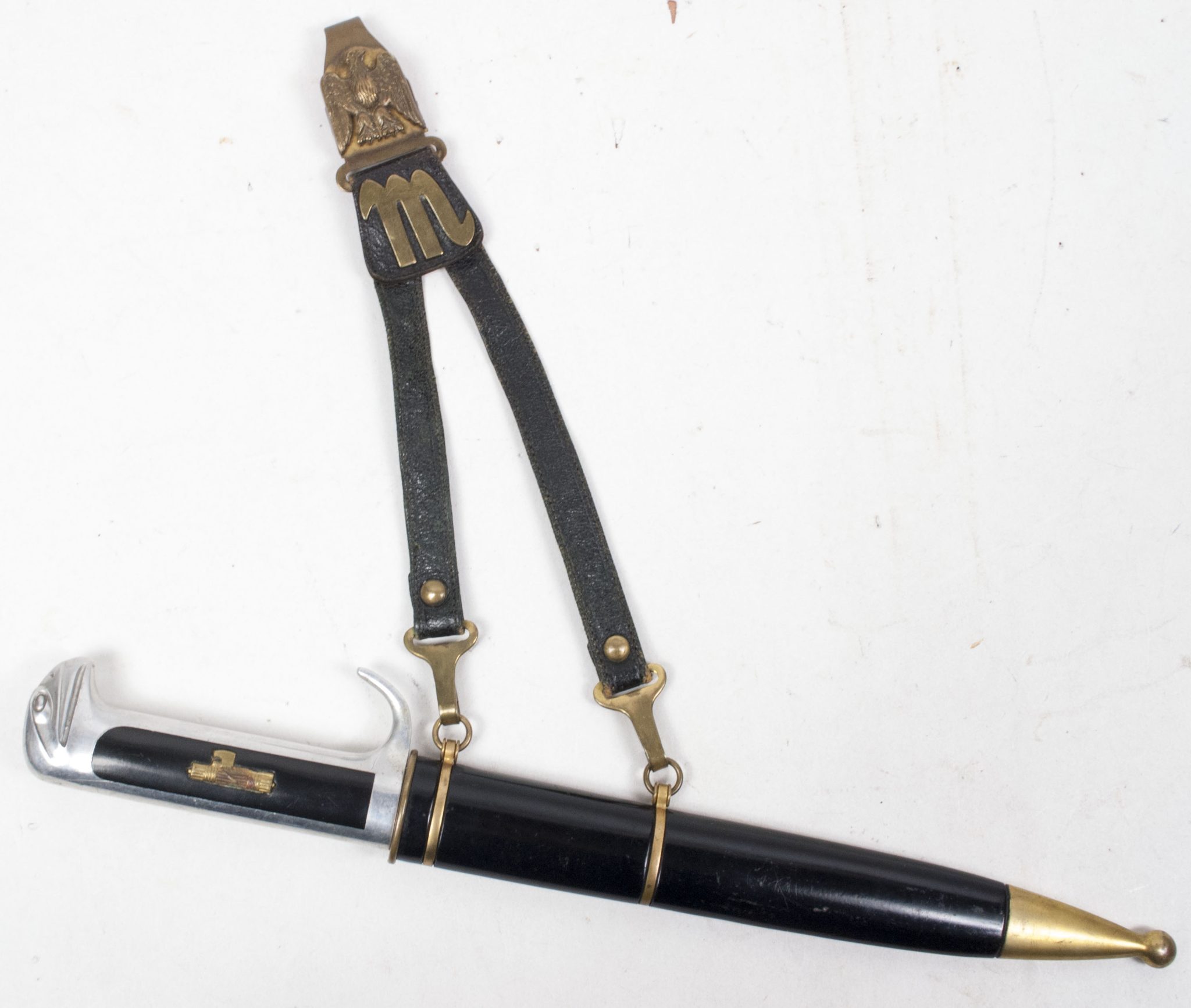 (Italy) MVSN Officers Dagger Model 1939 with leather hanger - Image 7