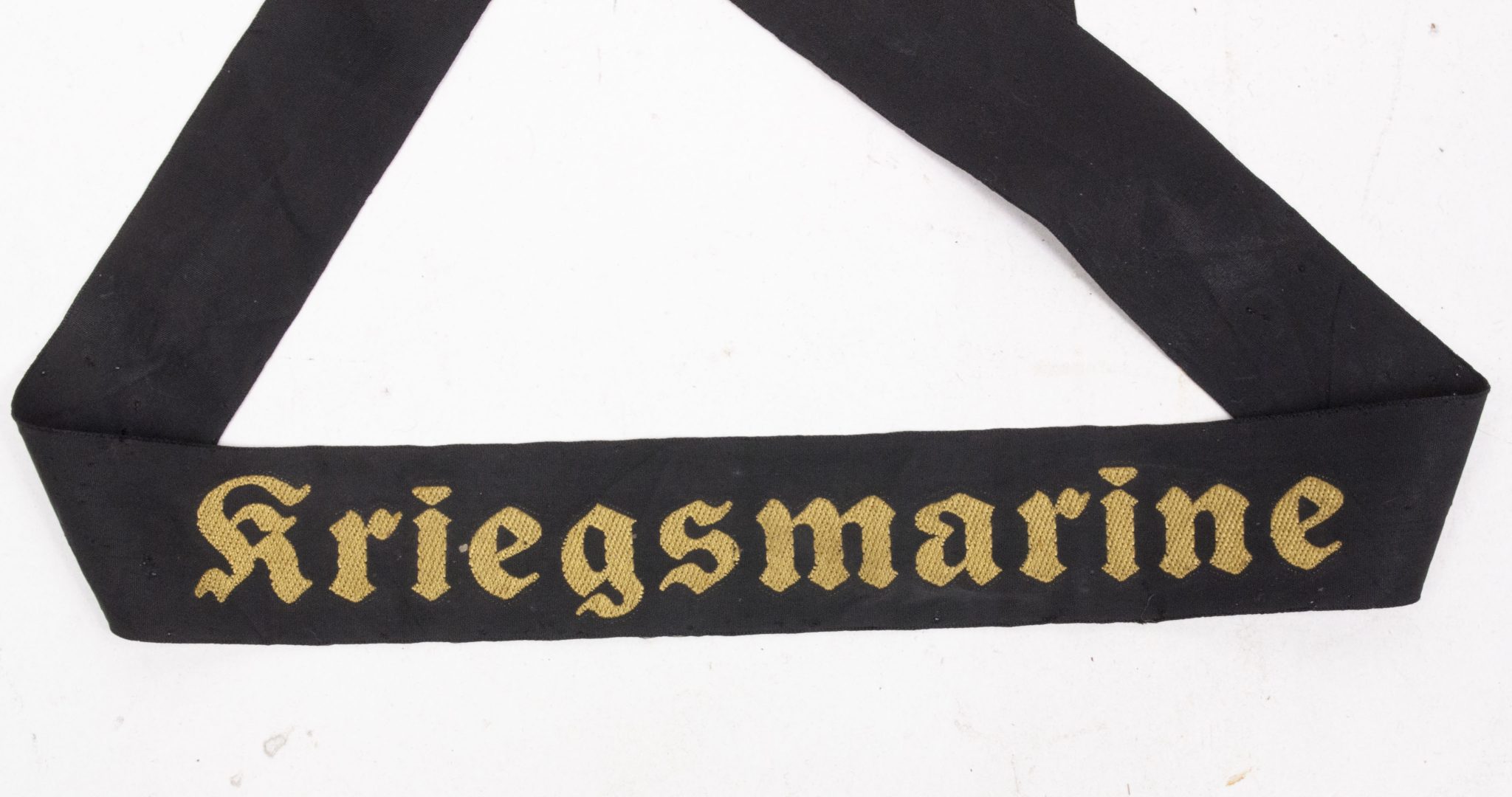 Kriegsmarine (KM) Cap Tally (2) Kriegsmarine (KM) Cap Tally