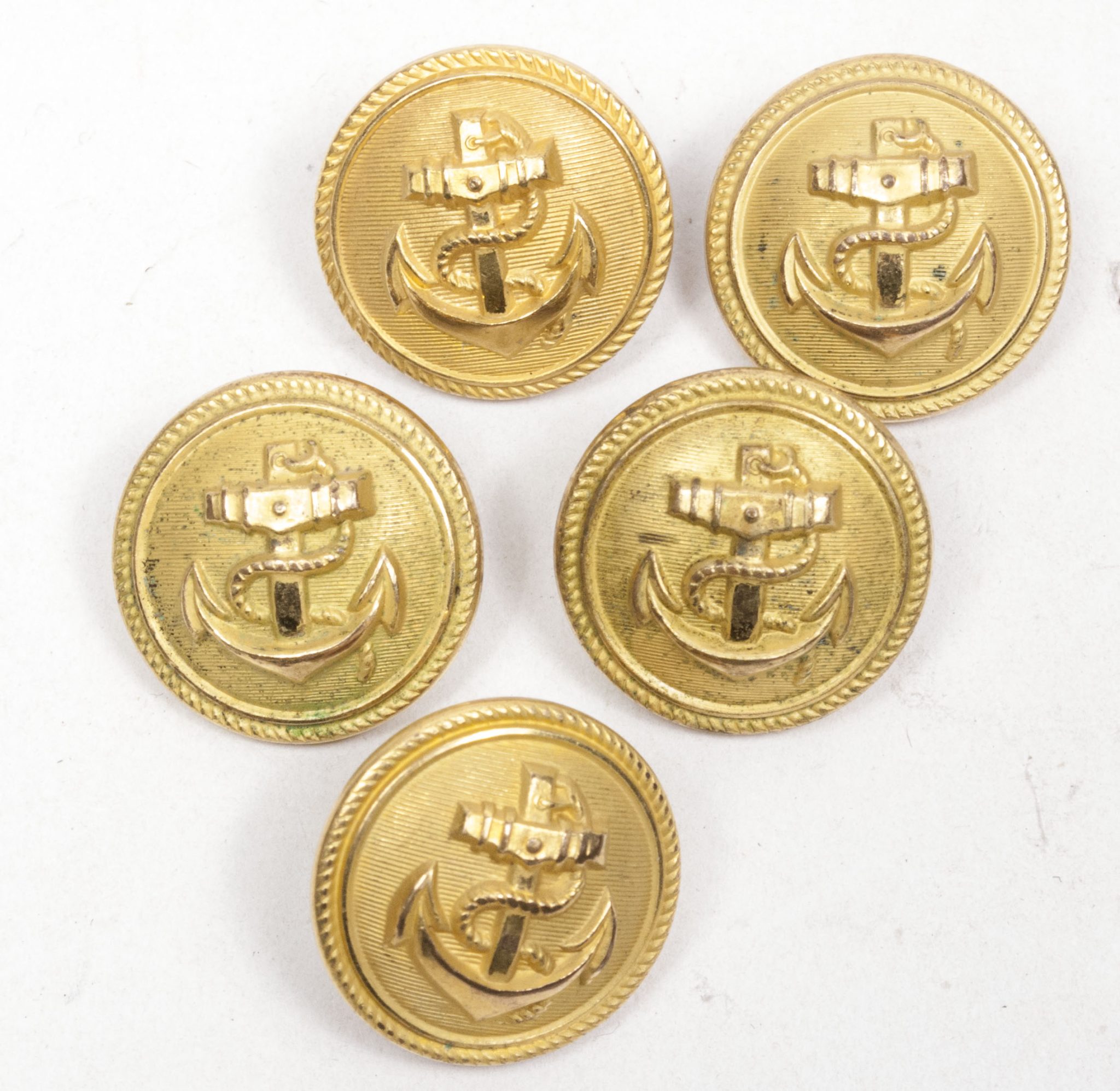 Kriegsmarine (KM) buttons 5x (2) Kriegsmarine (KM) buttons 5x