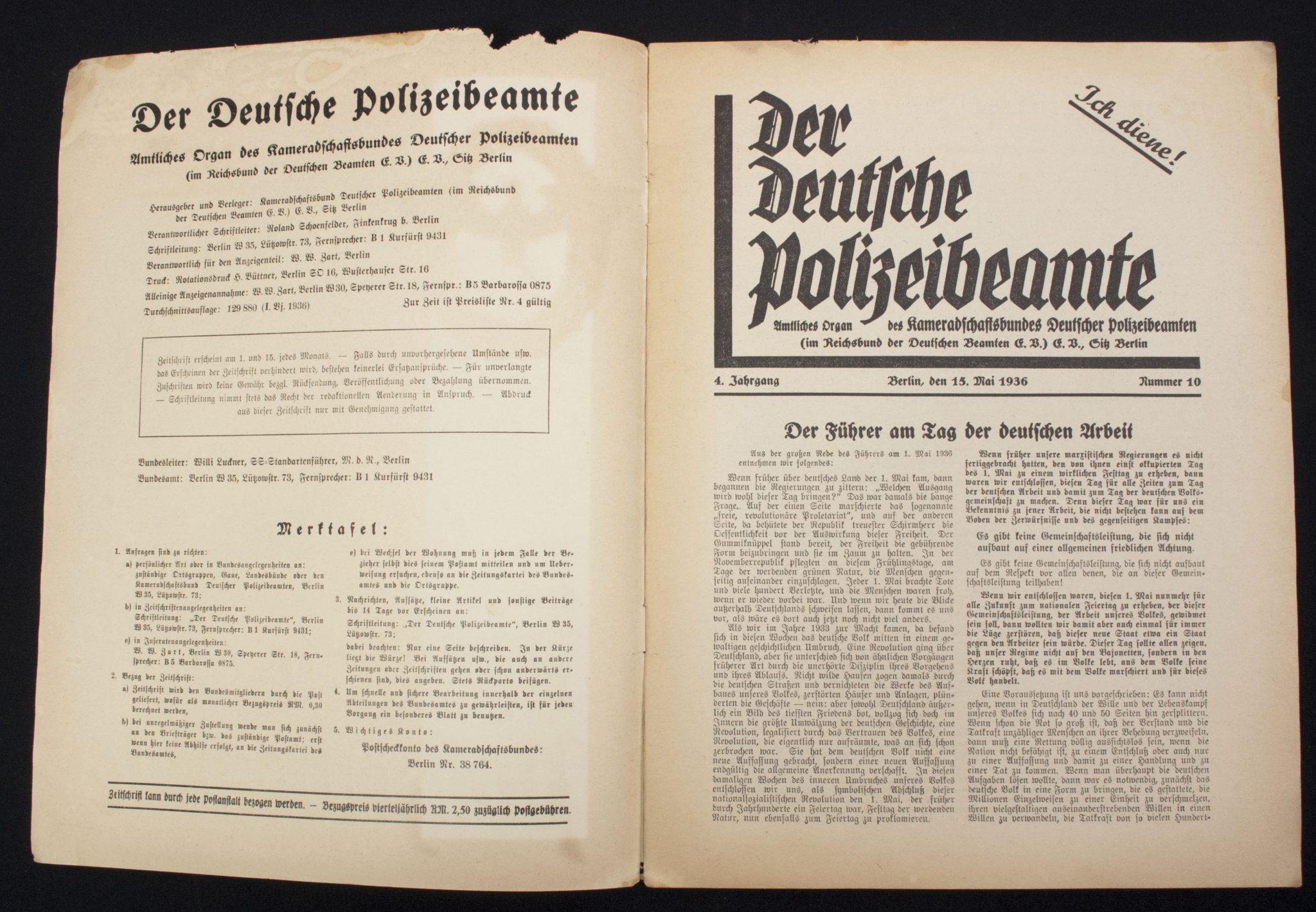 (Magazine) Der deutsche Polizeibeamte Nummer 10. 4. Jahrgang (2) (Magazine) Der deutsche Polizeibeamte Nummer 10. 4. Jahrgang