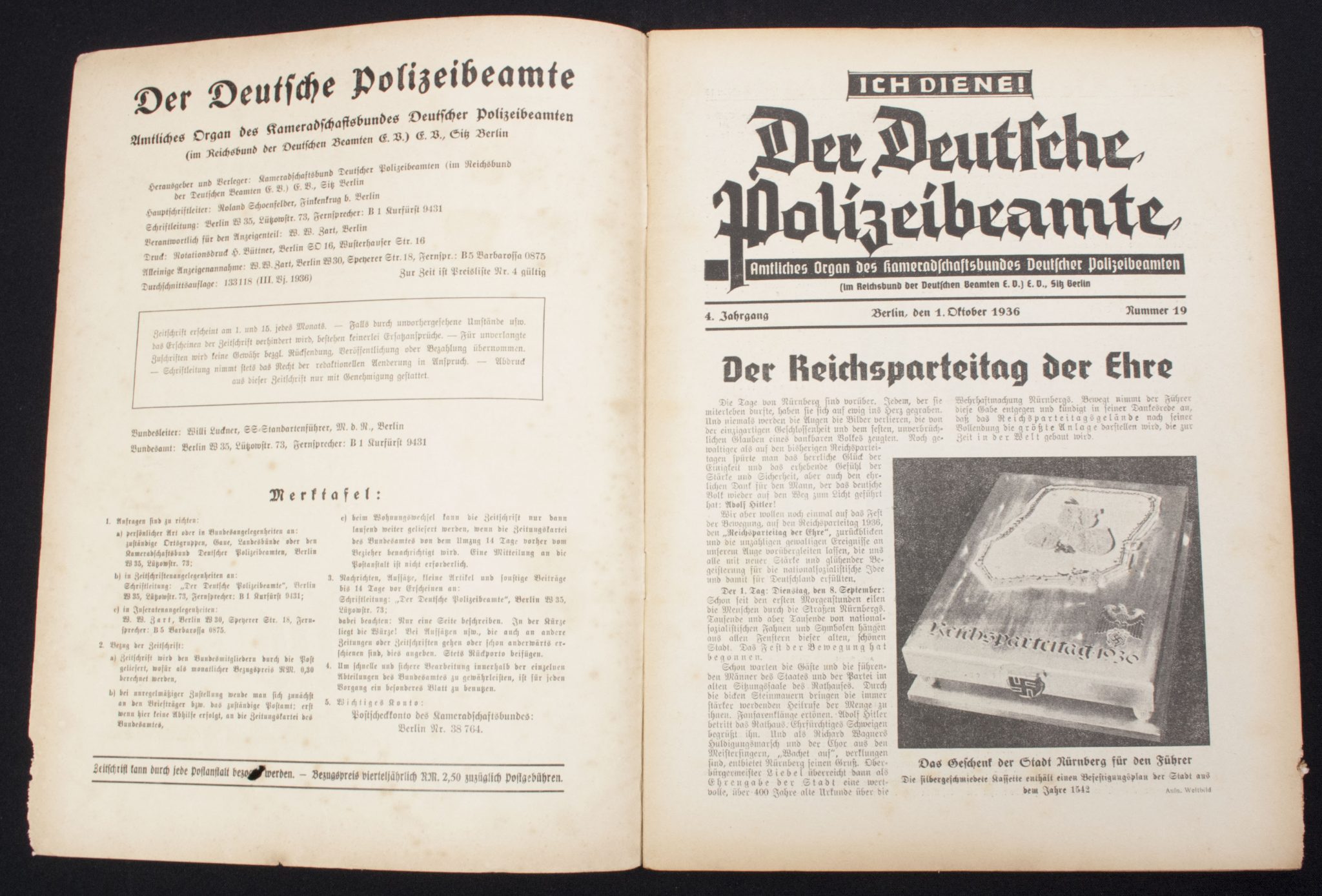 (Magazine) Der deutsche Polizeibeamte Nummer 19. 4. Jahrgang (2) (Magazine) Der deutsche Polizeibeamte Nummer 19. 4. Jahrgang