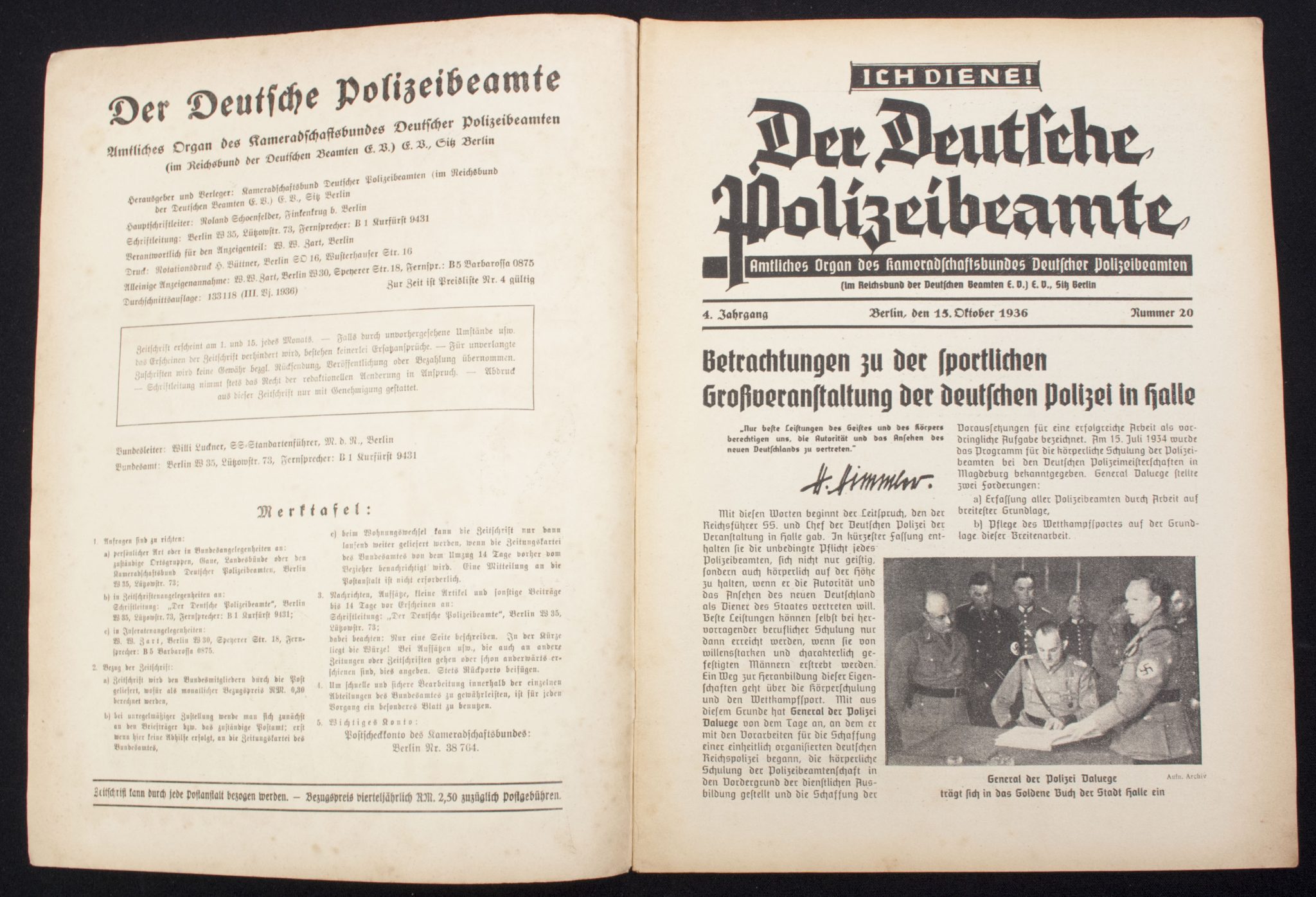 (Magazine) Der deutsche Polizeibeamte Nummer 20. 4. Jahrgang (2) (Magazine) Der deutsche Polizeibeamte Nummer 20. 4. Jahrgang