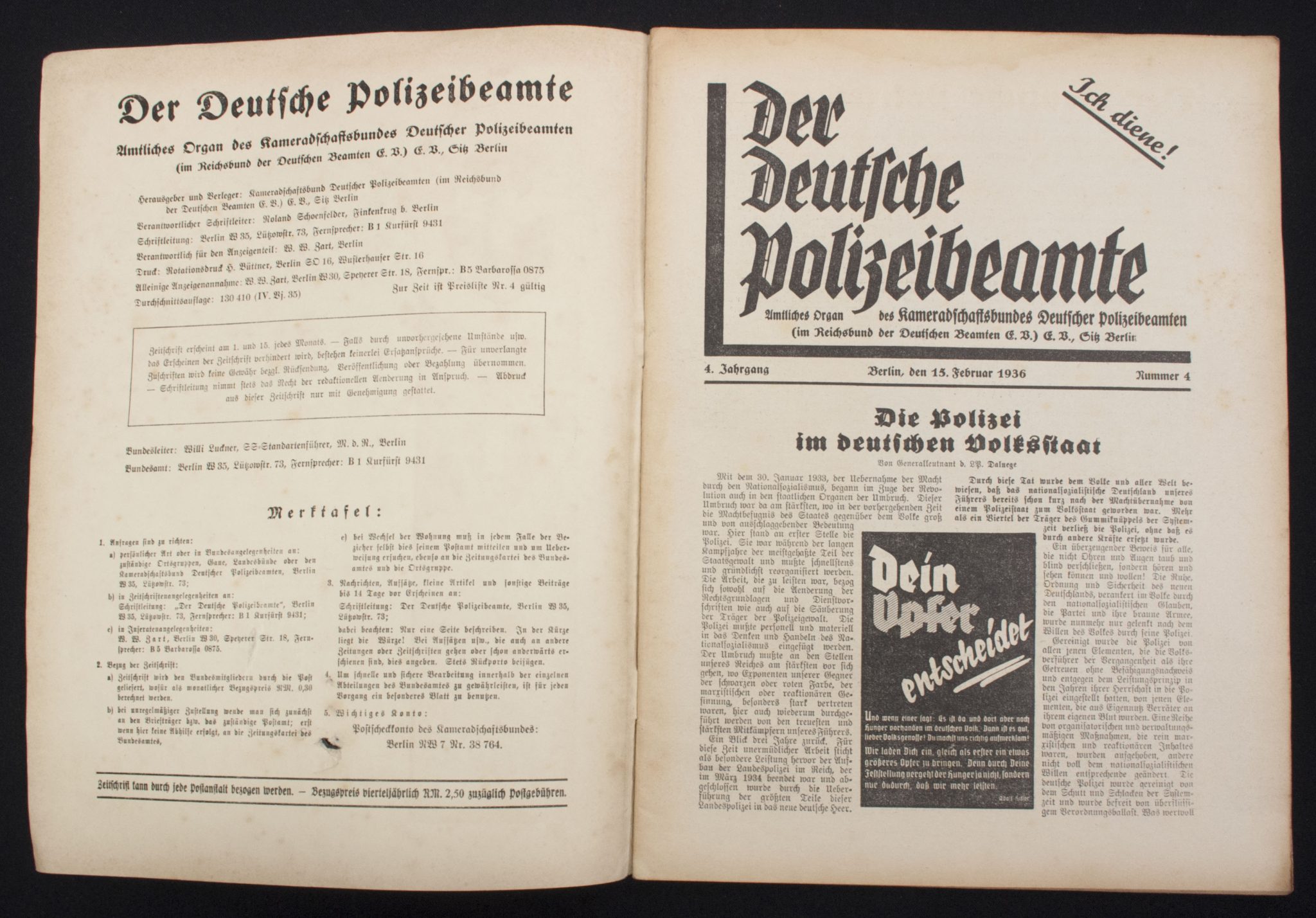 (Magazine) Der deutsche Polizeibeamte Nummer 4. 4. Jahrgang (2) (Magazine) Der deutsche Polizeibeamte Nummer 4. 4. Jahrgang
