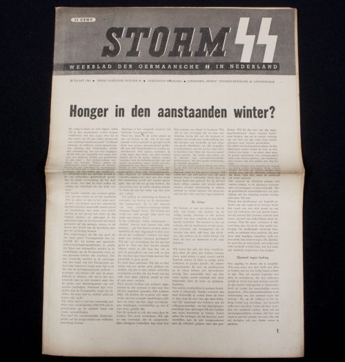 (Newspaper) Storm SS – Derde Jrg. Nr. 50 – 17 Maart 1944 (unknown Mooyman photo inside)