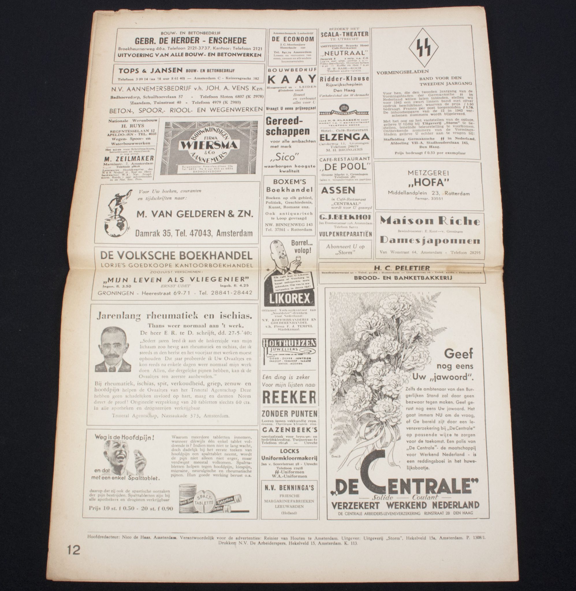 (Newspaper) Storm SS – Tweede Jrg. Nr.36 – 11 december 1942 (Vlaamsche-SS School article) - Image 18