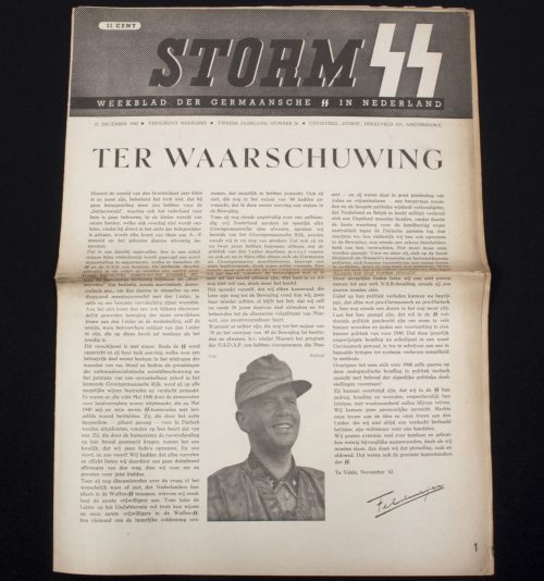 (Newspaper) Storm SS – Tweede Jrg. Nr.360 – 11 december 1942 (Vlaamsche-SS School article)