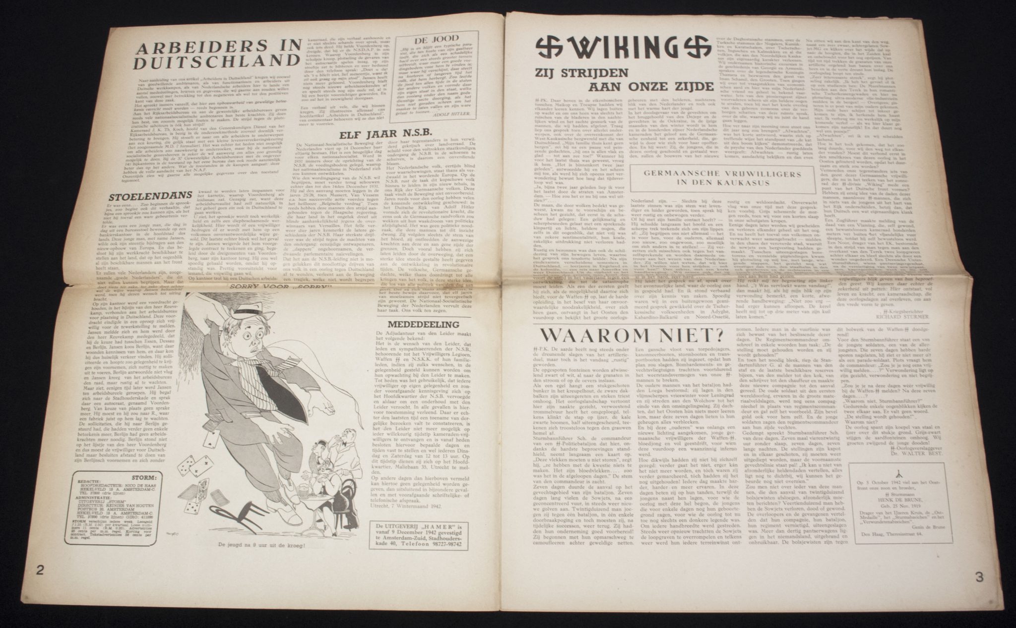 (Newspaper) Storm SS – Tweede Jrg. Nr.360 – 11 december 1942 (Vlaamsche-SS School article)