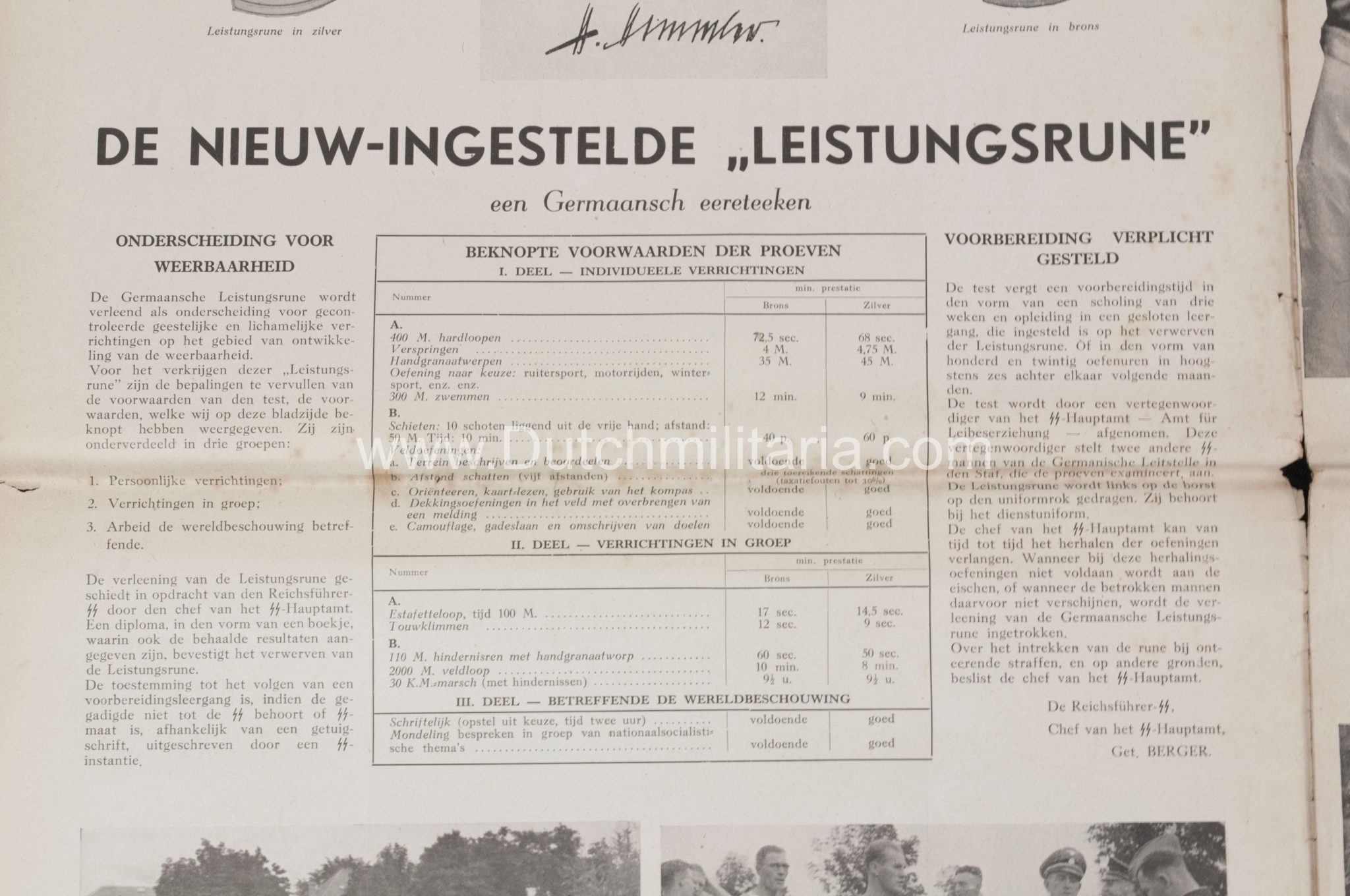 (Newspaper) Storm SS 11 February 1944 - Leistungsrune / Himmler in Avegoor edition - Extremely rare - Image 13
