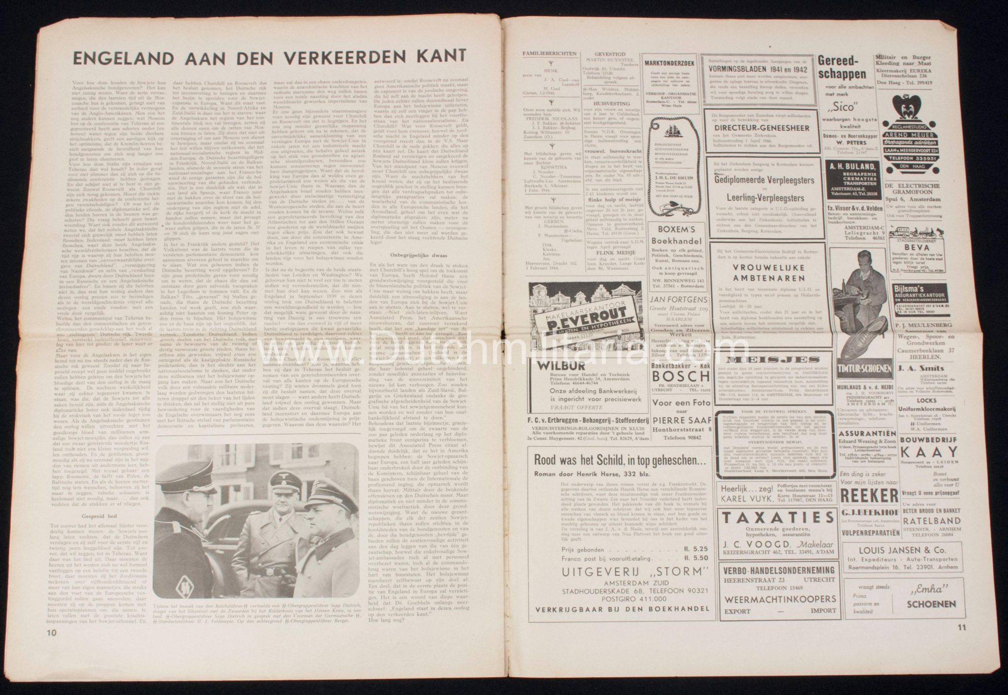 (Newspaper) Storm SS 11 February 1944 - Leistungsrune / Himmler in Avegoor edition - Extremely rare - Image 36