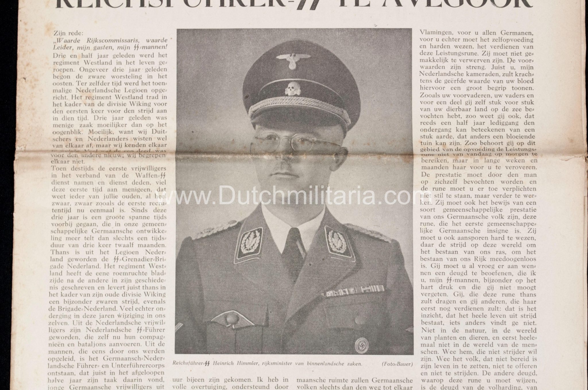 (Newspaper) Storm SS 11 February 1944 - Leistungsrune / Himmler in Avegoor edition - Extremely rare - Image 4