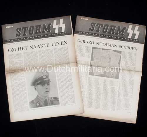 (Newspaper) Storm SS 26 February and 12 March 1943 - 2x Gerard Mooyman - RARE