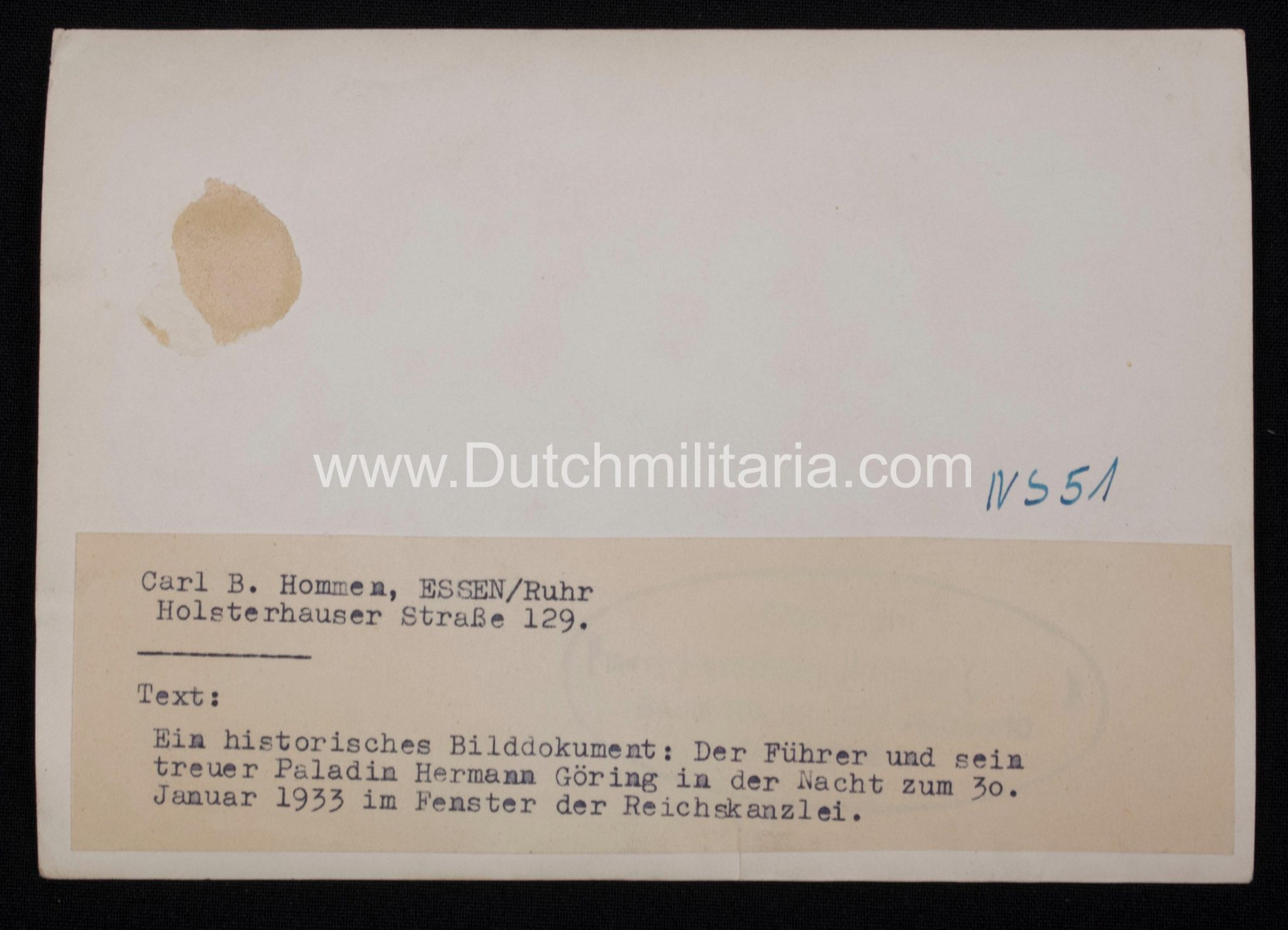 (Pressphoto) Der Führer nd sein treuer Paladin Hermann Göring in der Nacht zum 30. Januar 1933 im Fenster der Reichskanzlei (3) (Pressphoto) Der Führer nd sein treuer Paladin Hermann Göring in der Nacht zum 30. Januar 1933 im Fenster der Reichskanzlei