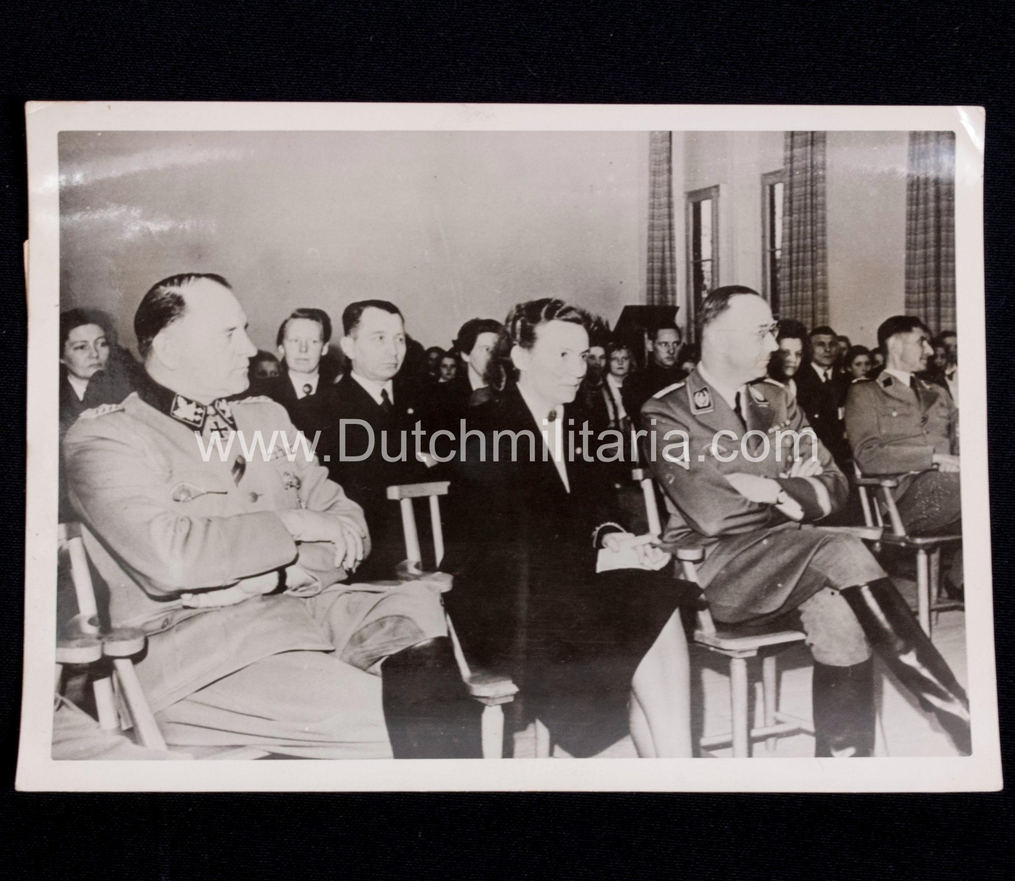 (Pressphoto) Reichsführer SS Himmler + SS-Obergruppenführer Sepp Dietrich beim Besuch der Reichsschulen für Jungen und Mädel in den Niederlanden (1944) - Extremely rare - Image 3