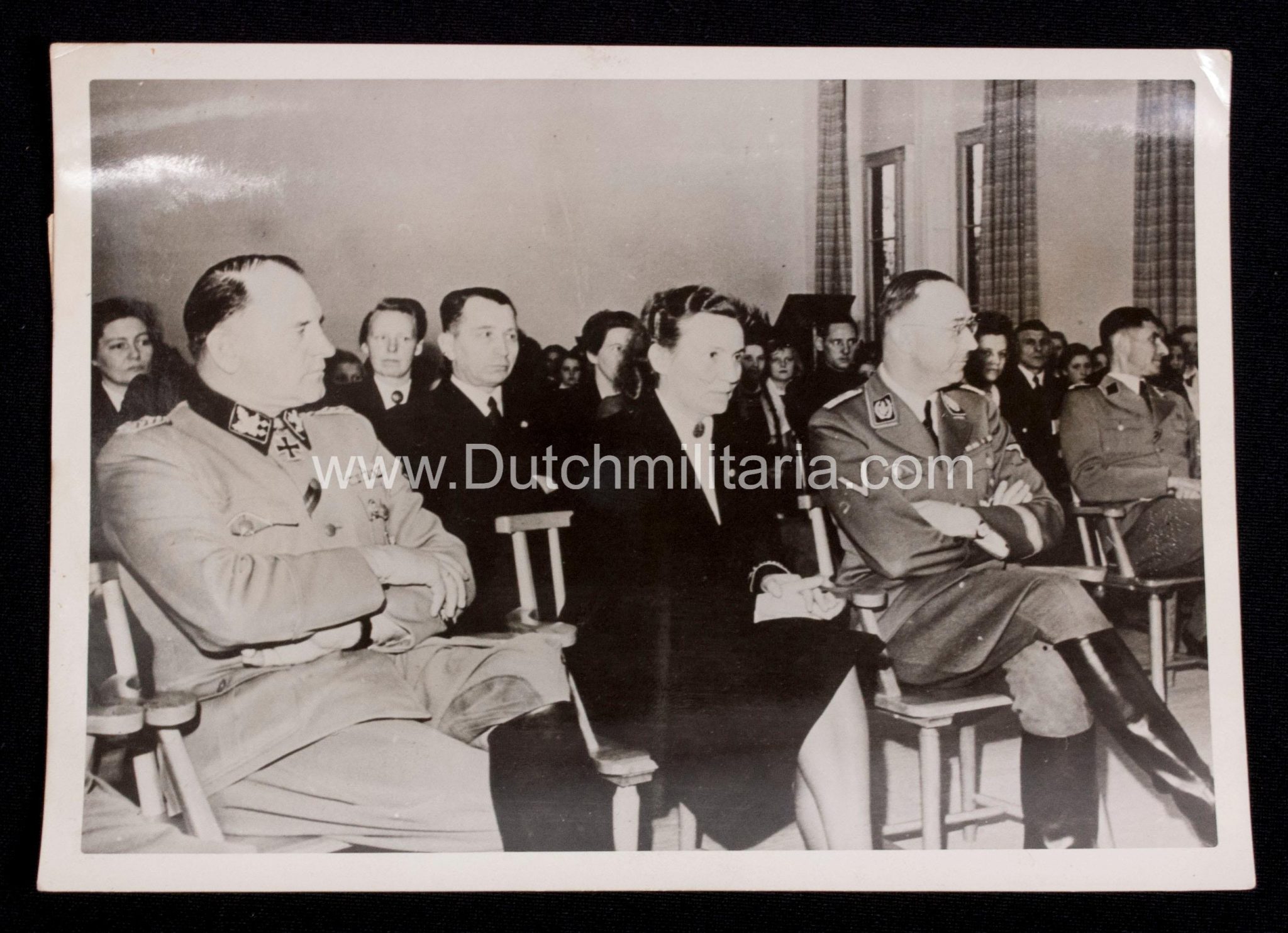 (Pressphoto) Reichsführer SS Himmler + SS-Obergruppenführer Sepp Dietrich beim Besuch der Reichsschulen für Jungen und Mädel in den Niederlanden (1944) - Extremely rare - Image 5