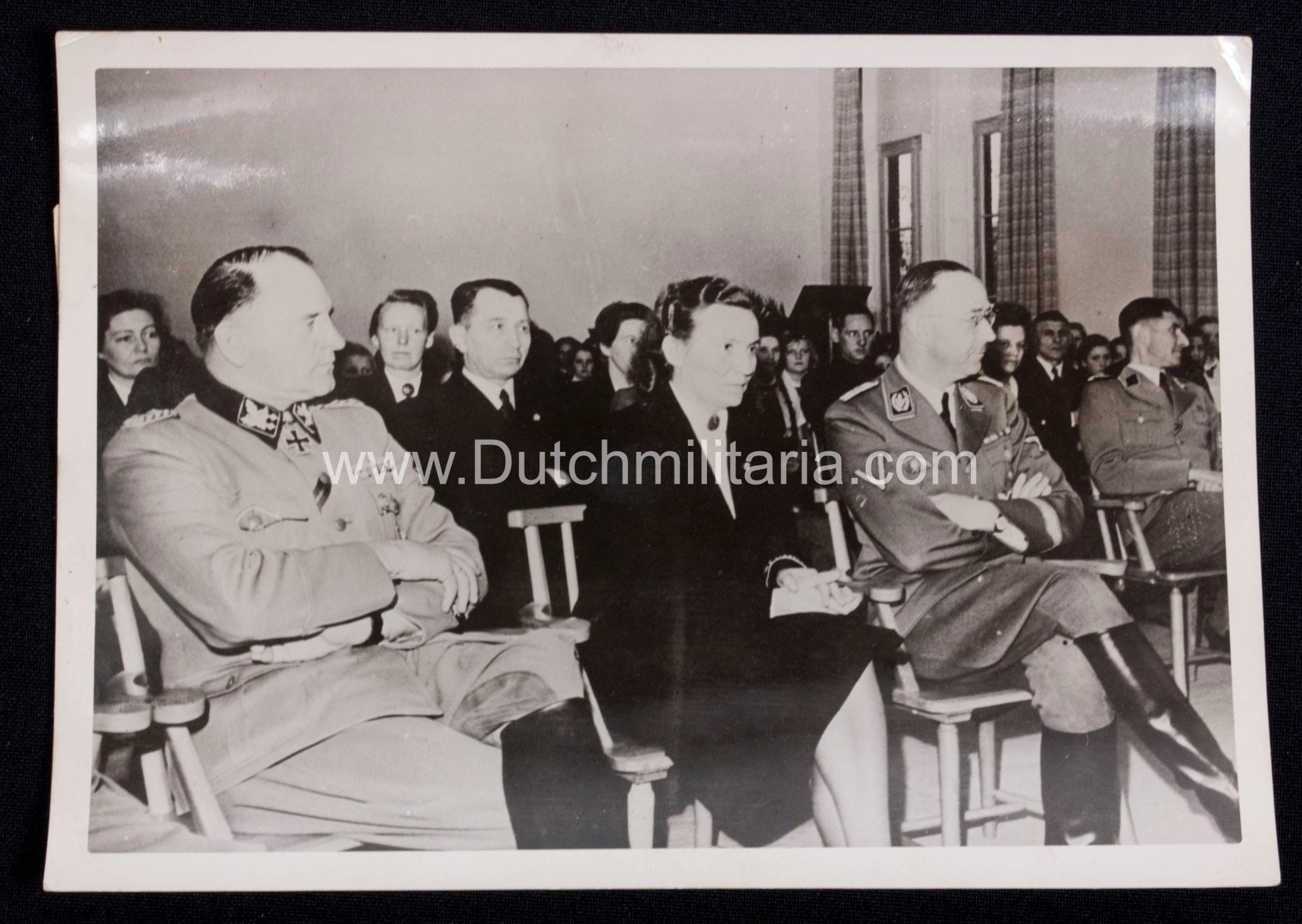 (Pressphoto) Reichsführer SS Himmler + SS-Obergruppenführer Sepp Dietrich beim Besuch der Reichsschulen für Jungen und Mädel in den Niederlanden (1944) - Extremely rare - Image 7