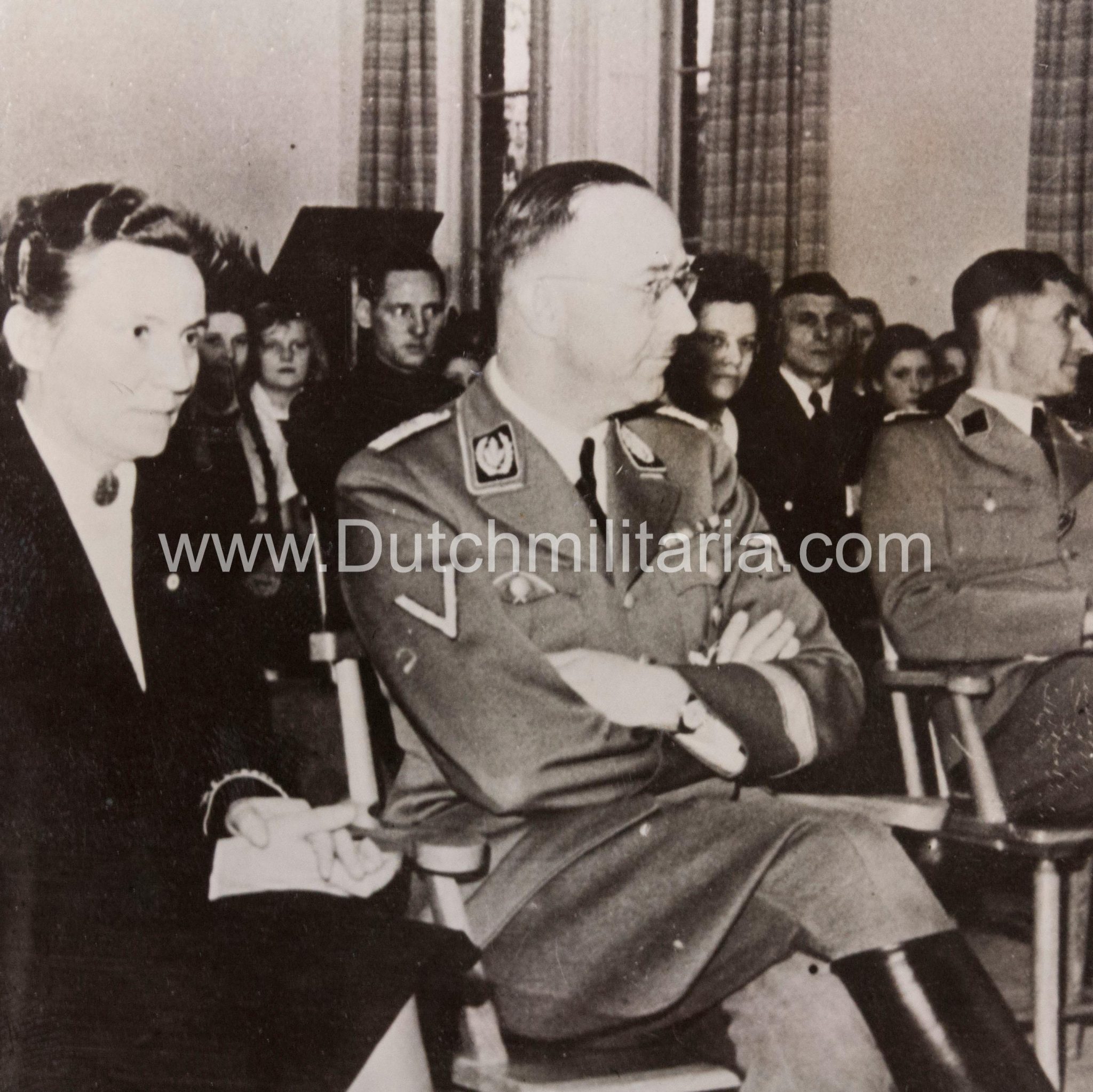 (Pressphoto) Reichsführer SS Himmler + SS-Obergruppenführer Sepp Dietrich beim Besuch der Reichsschulen für Jungen und Mädel in den Niederlanden (1944) - Extremely rare - Image 9