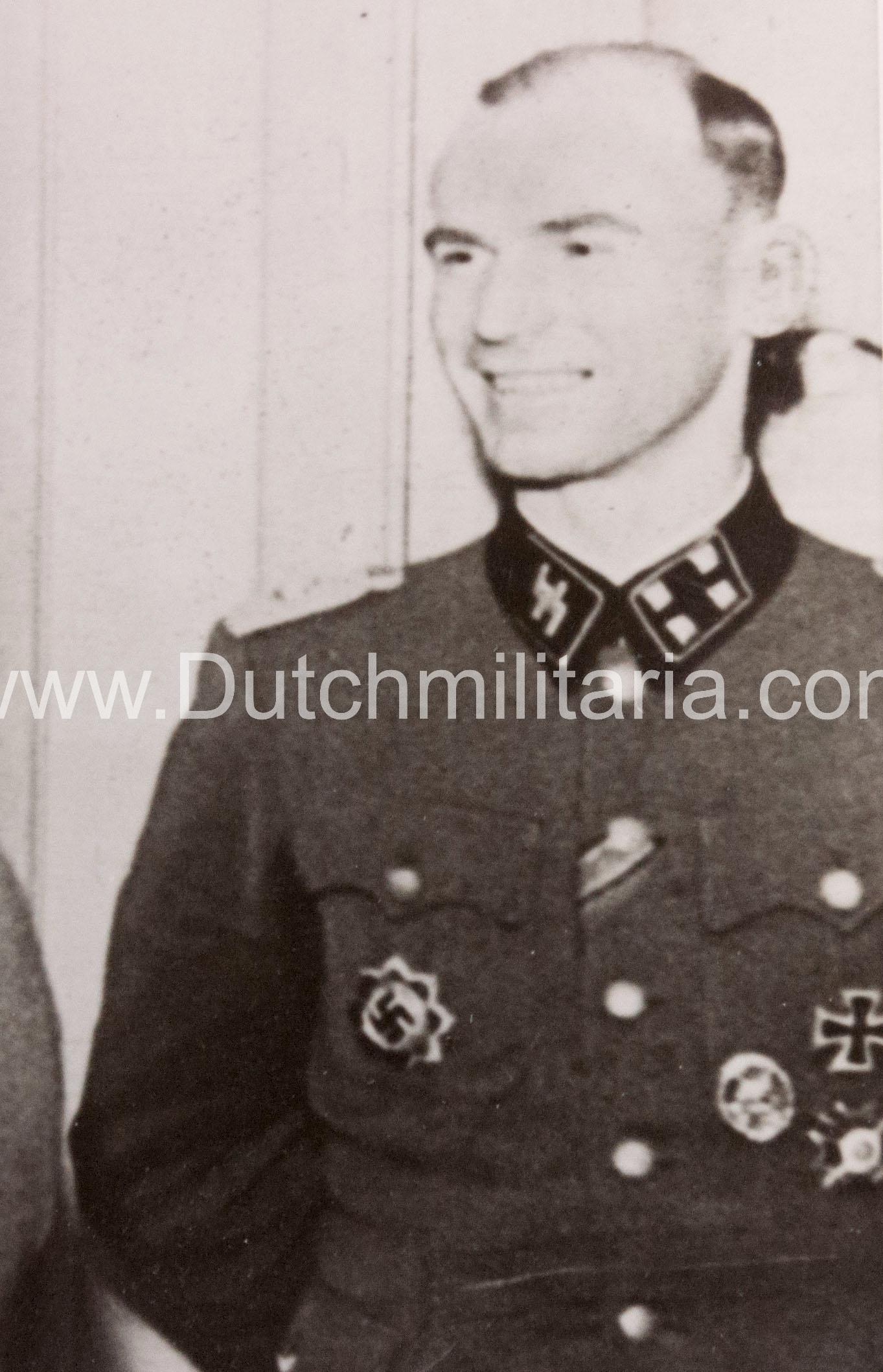 (Pressphoto) Reichsführer SS Himmler + SS-Obergruppenführer Sepp Dietrich in den Niederlanden (1944) - Hoffmann Photo. - Extremely rare
