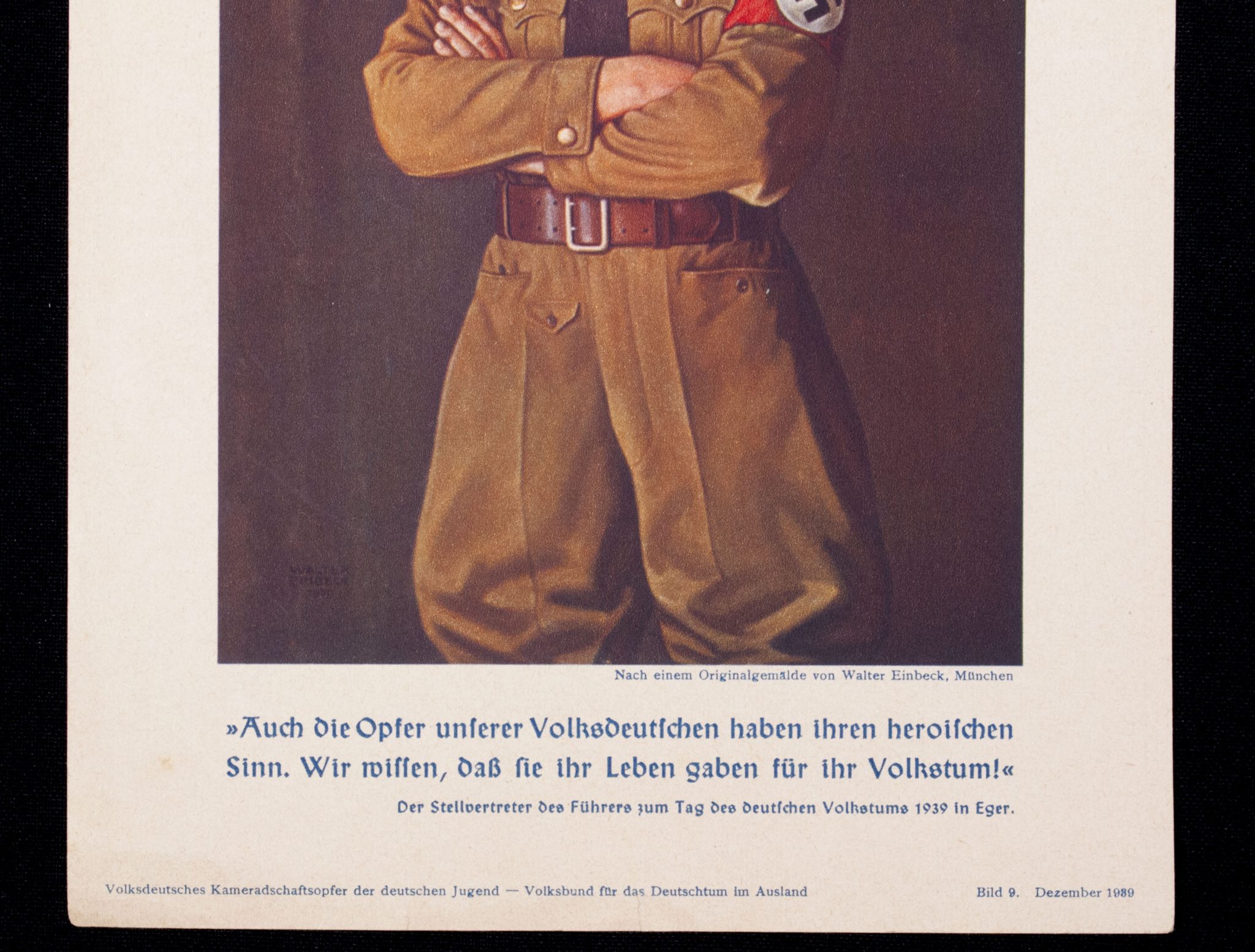 Reichsführer Rudolf Hess Der Stellvertreter des Führers zum Tag des deutschen Volkstums 1939 in Eger (print 1939)