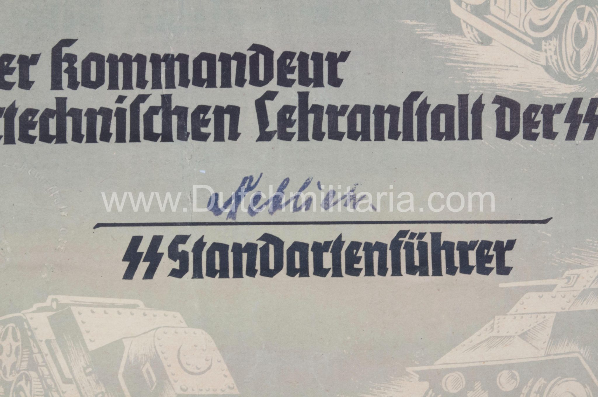 SS-Meisterbrief SS-Meistertitels citation - Signed SS Standartenführer Neblich (1941) - Extremely Rare