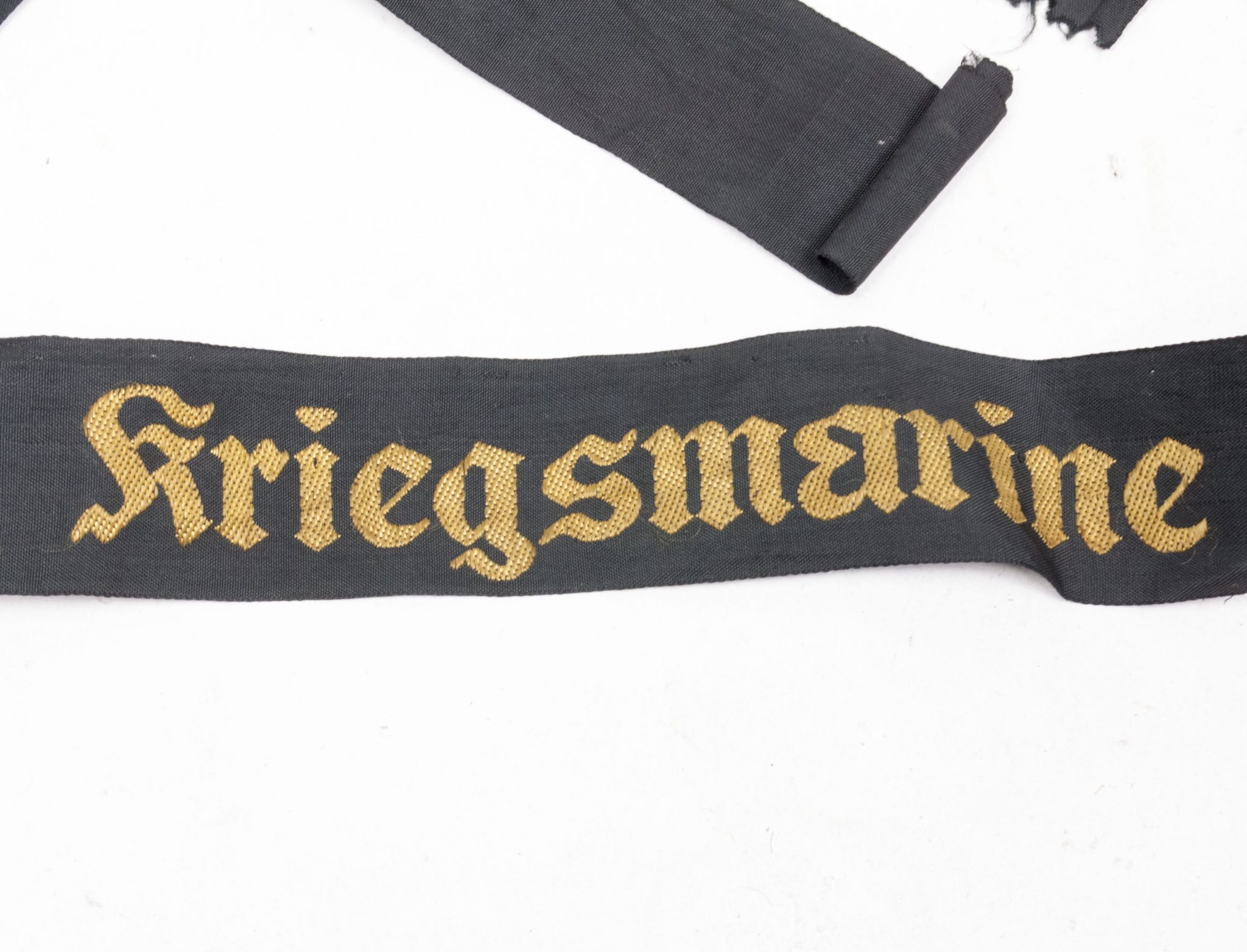 Kriegsmarine (KM) Cap Tally (2) Kriegsmarine (KM) Cap Tally