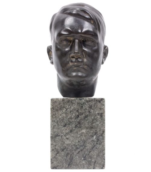 Small Hitler bust on marble base