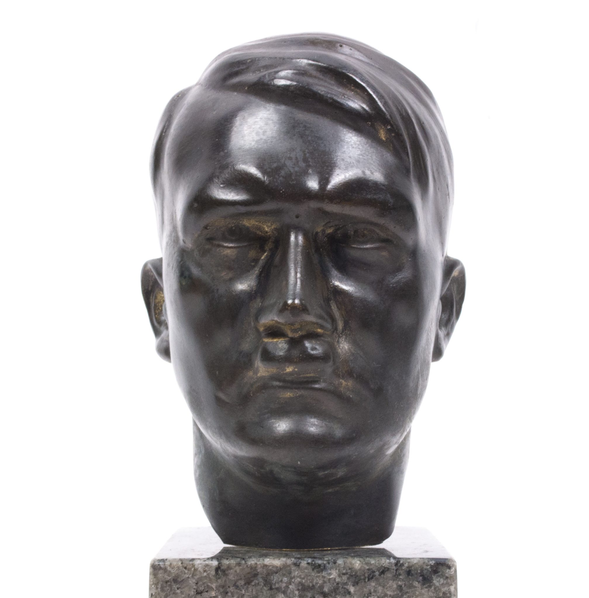 Small Hitler bust on marble base (4)