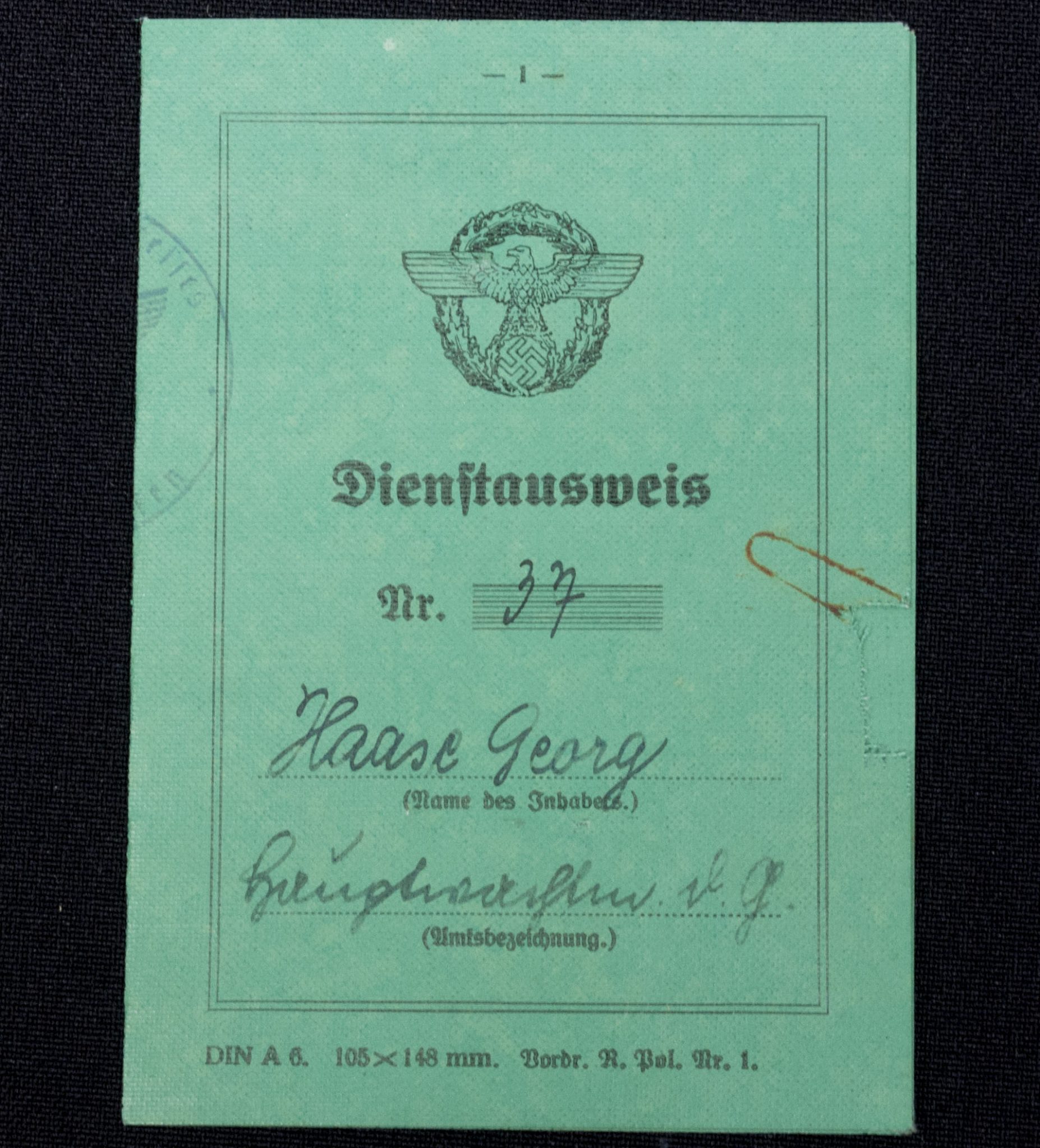 WWII German Polizei SoldbuchDienstpassDienstausweis group