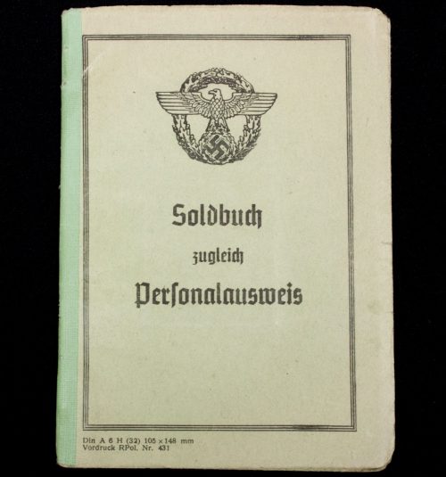 WWII German Polizei SoldbuchDienstpassDienstausweis group