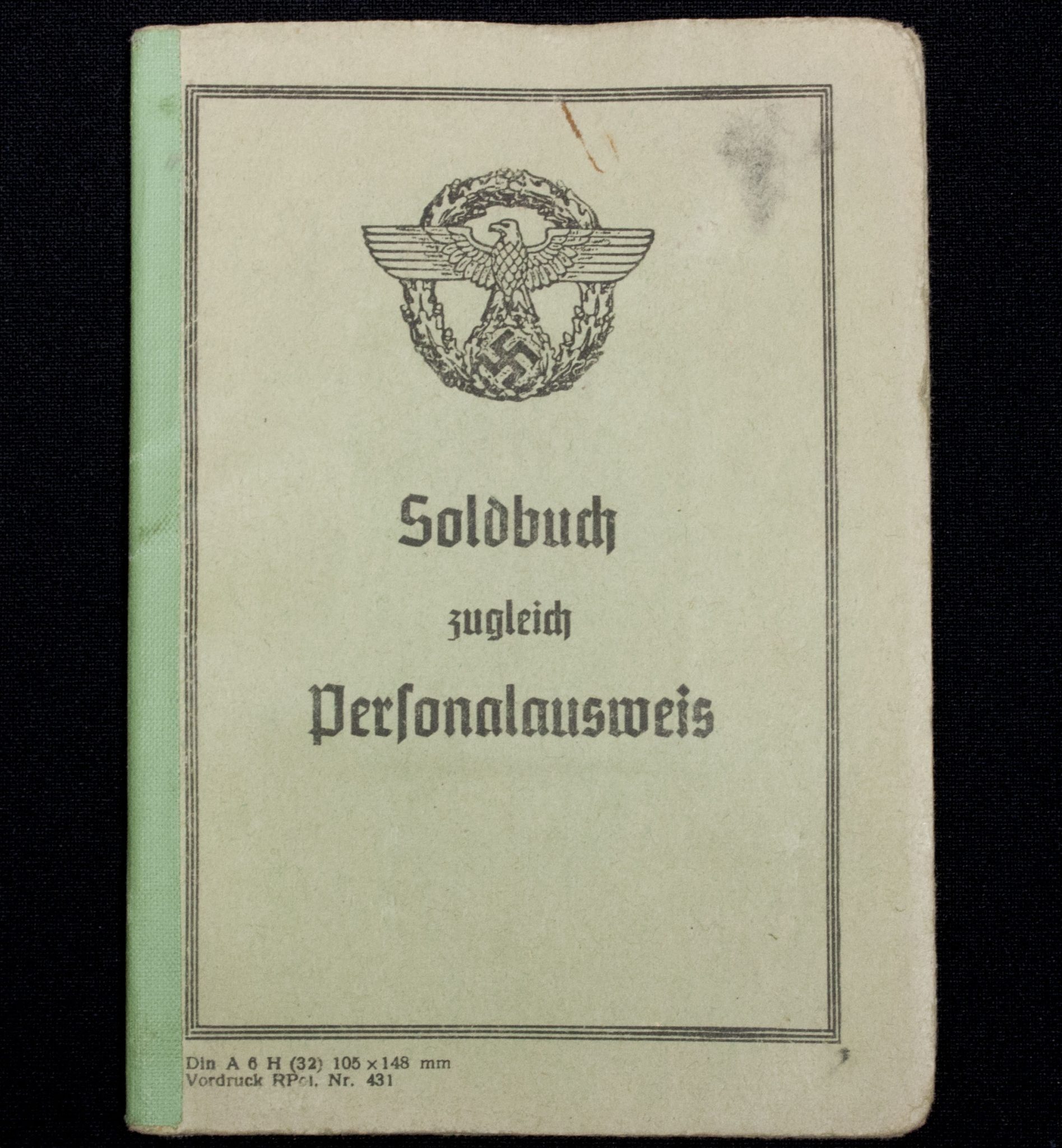 WWII German Polizei SoldbuchDienstpassDienstausweis group (3) WWII German Polizei SoldbuchDienstpassDienstausweis group