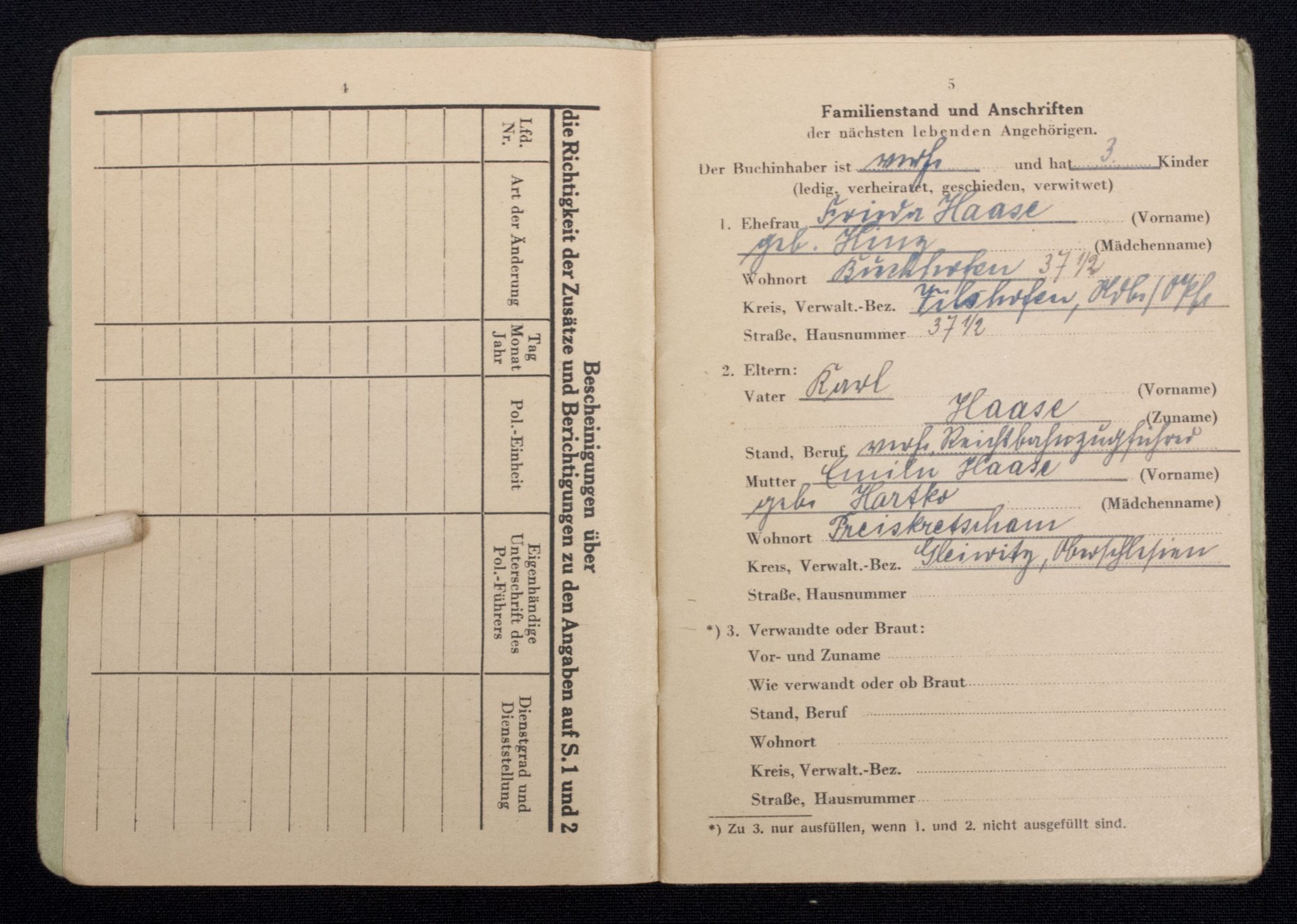 WWII German Polizei SoldbuchDienstpassDienstausweis group