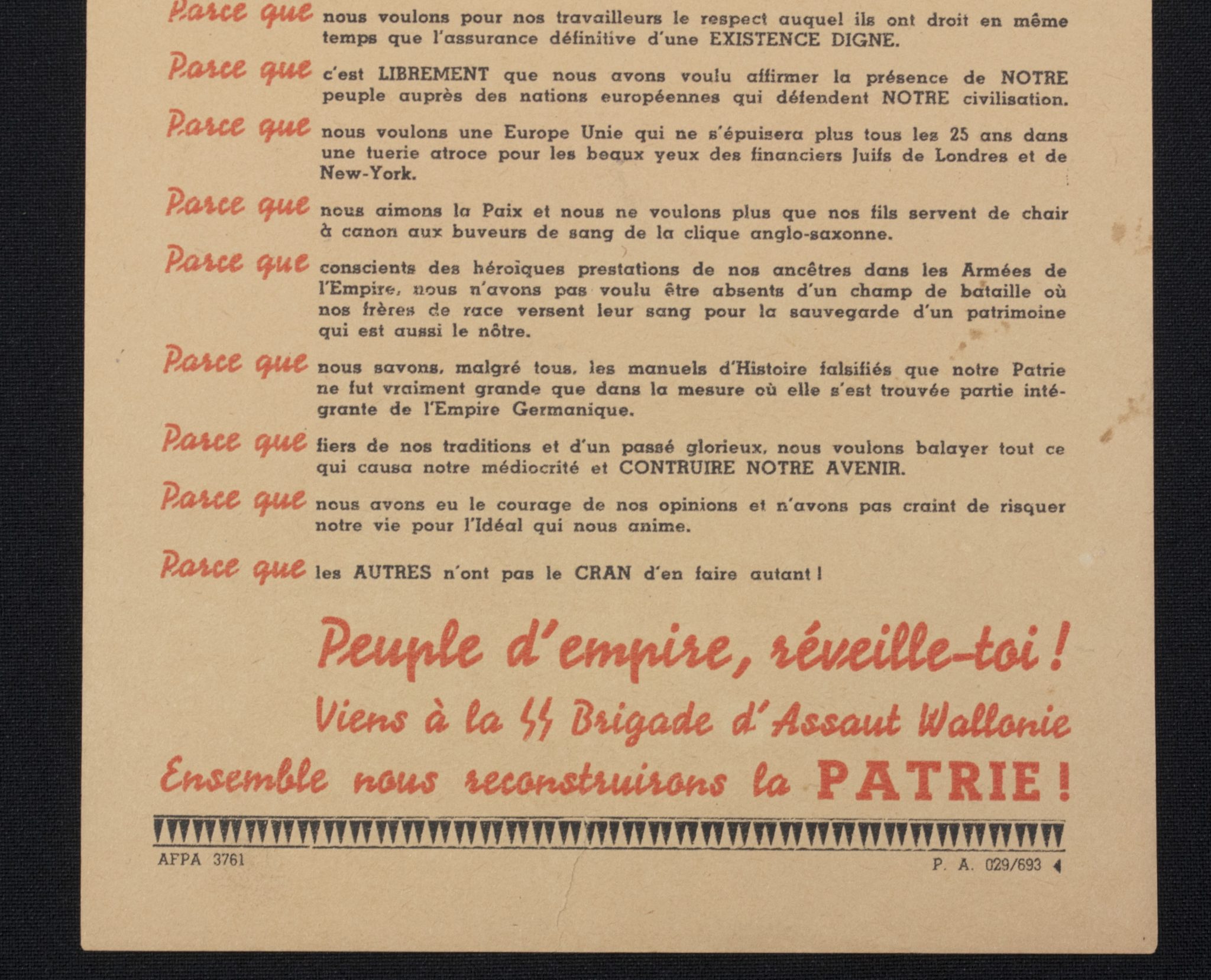 (Walloon flyer) Waffen-SS - Nous Sommes des Traîtres... - Image 7