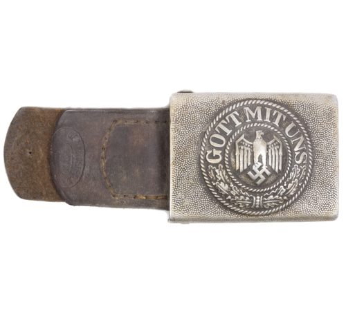 Wehrmacht (Heer) buckle + tab (MM Gebr. Gloerfeld Lüdenscheid 1938)