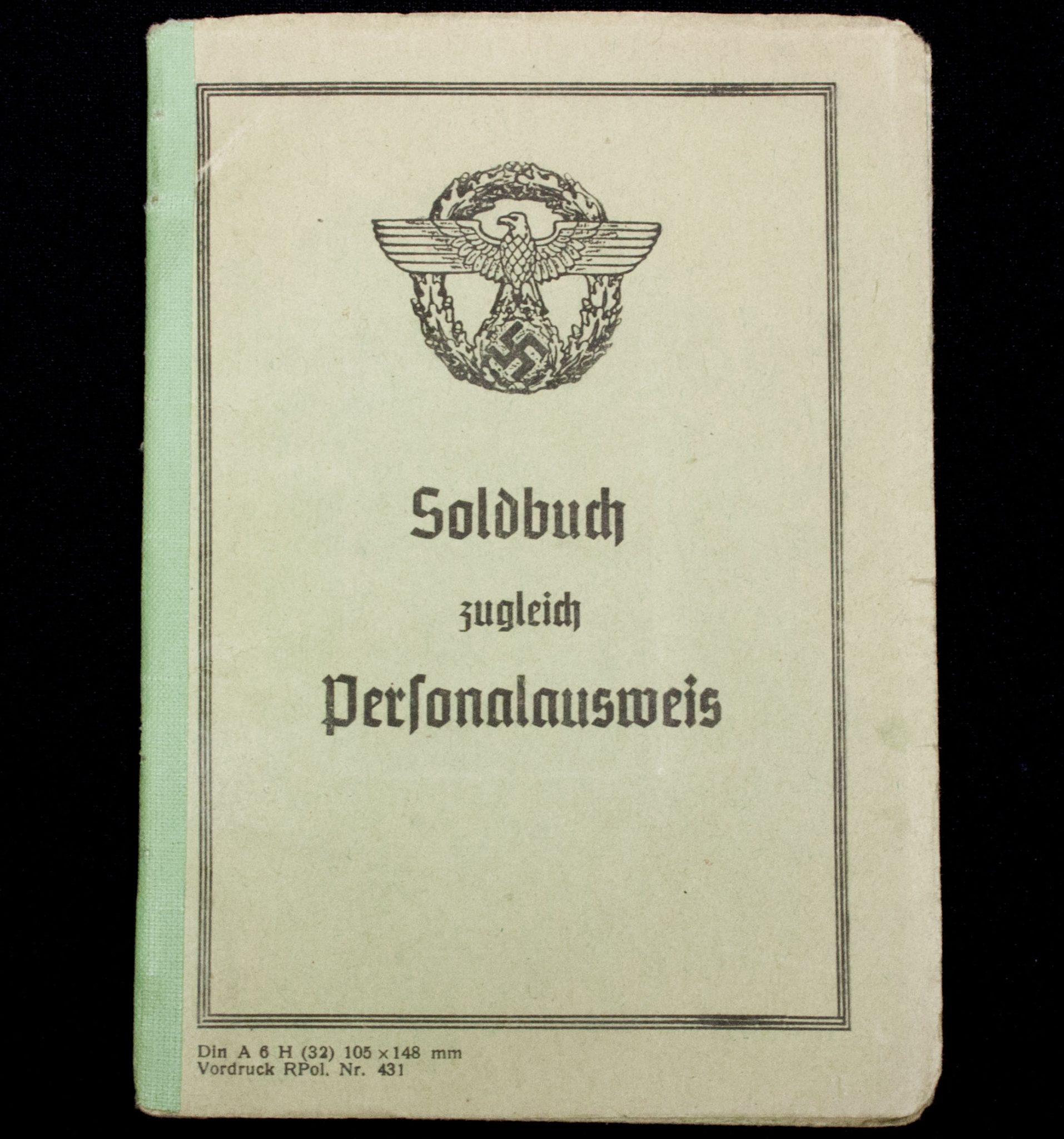 WWII German Polizei SoldbuchDienstpassDienstausweis group (3)