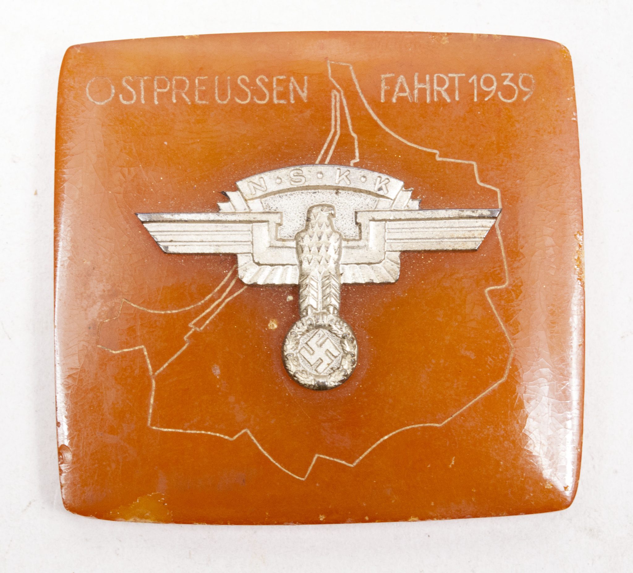 Bernstein participants plaque - NSKK Ostpreussenfahrt 1939 + etui - Image 9