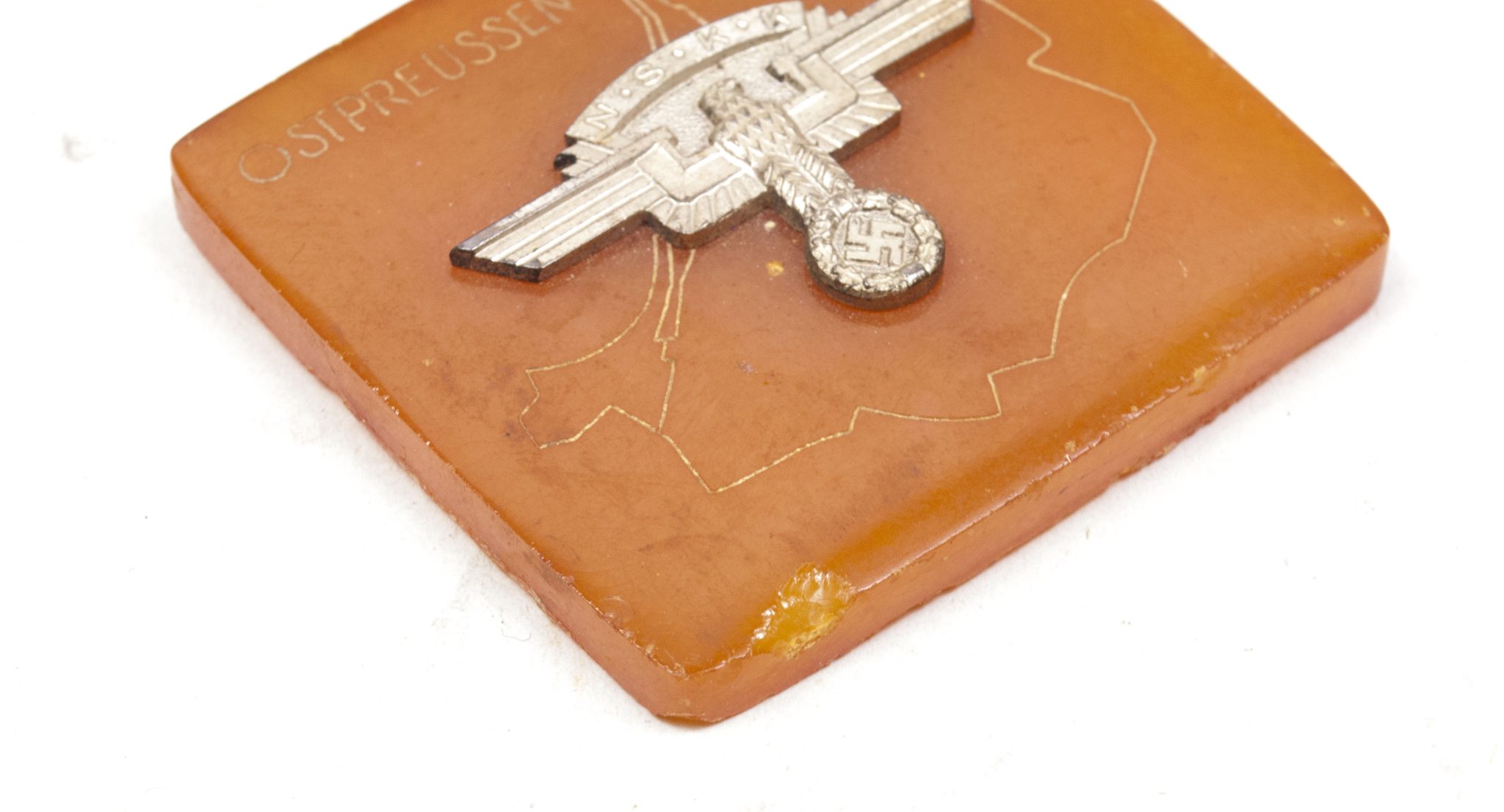 Bernstein participants plaque - NSKK Ostpreussenfahrt 1939 + etui