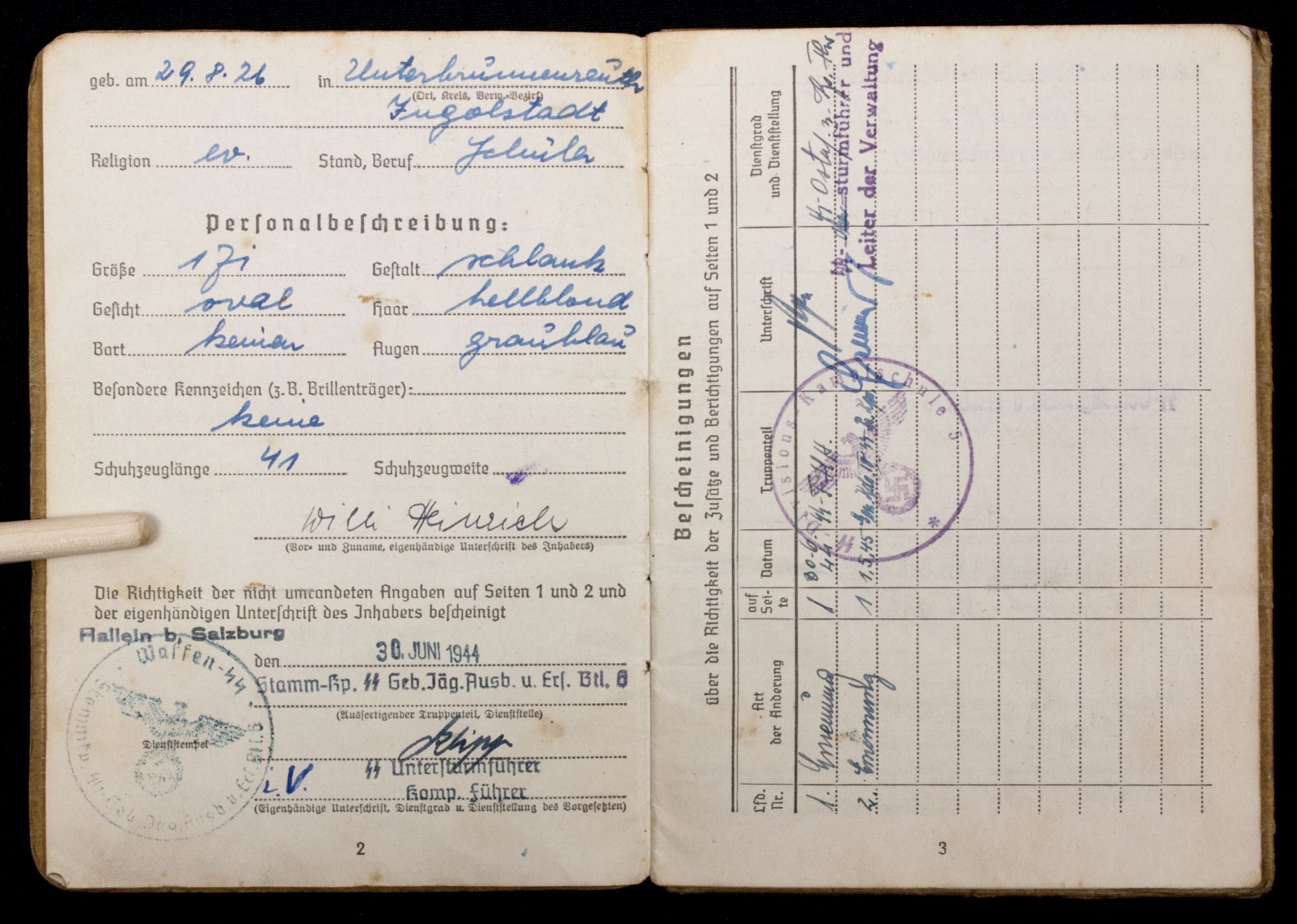 SS-Gebirgsjäger Ausbildung und Ersatz Bataillon 6. grouping + EKM + SS Gebirgsjäger abzeichen - Image 47